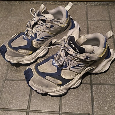 BALENCIAGA Cargo Sneaker "Grey/White/Blue"