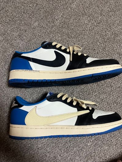 Travis Scott × fragment design × Nike Air Jordan 1 Low OG SP "Military Blue"