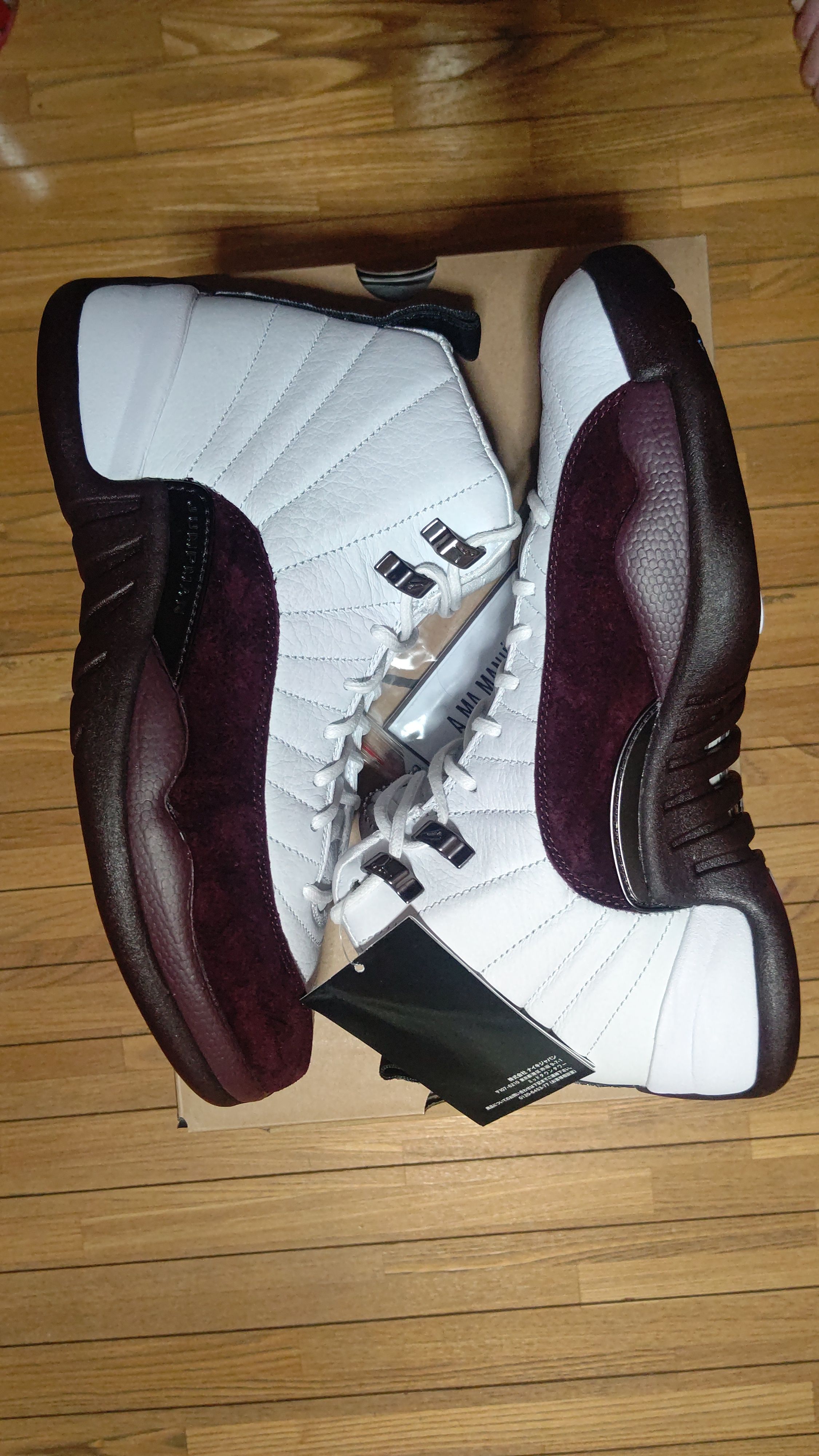 A Ma Maniere × Nike Women's Air Jordan 12 "White and Burgundy Crush"