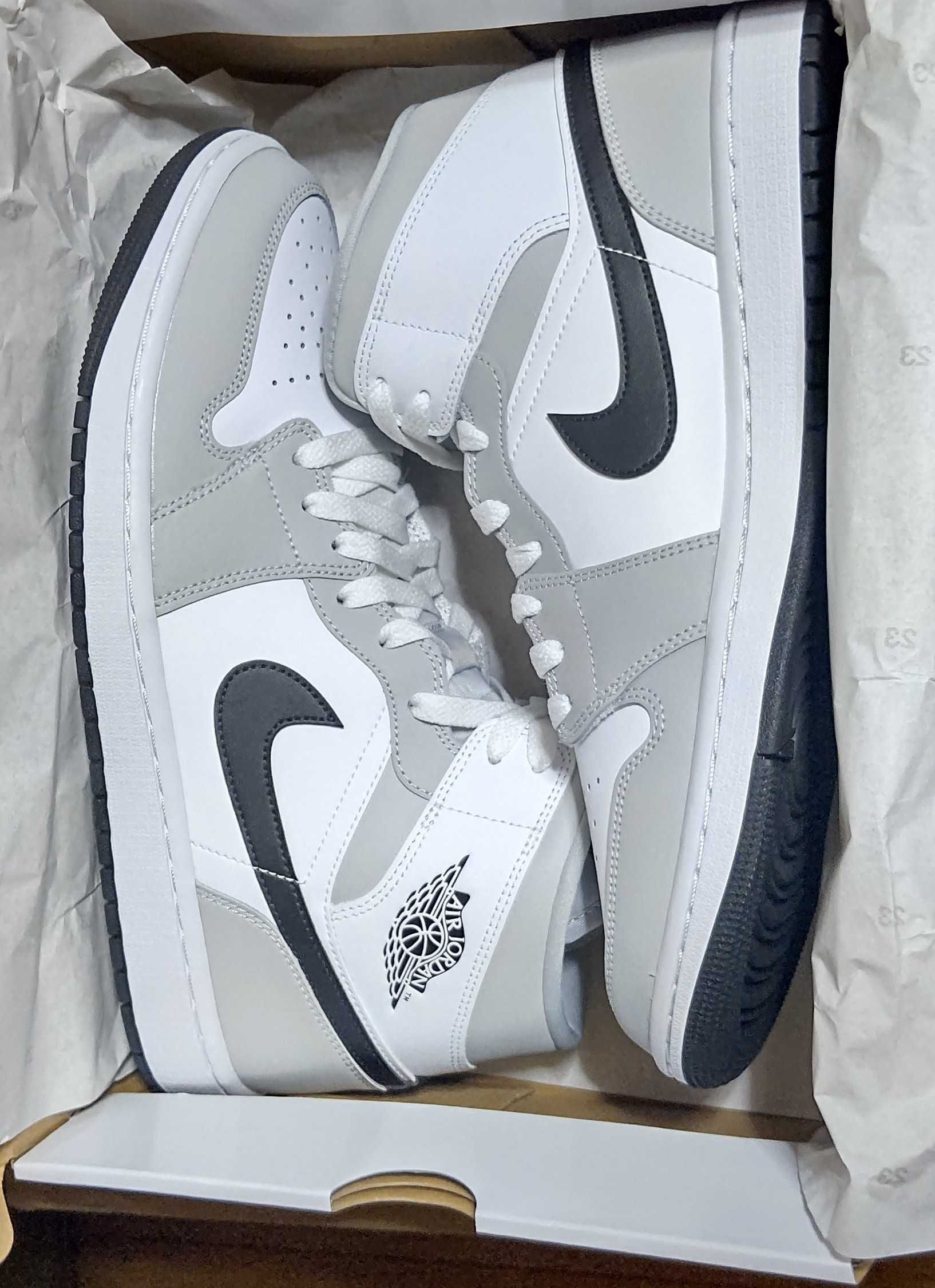 Nike Women's Air Jordan 1 Mid "Grey Fog/White/Black"