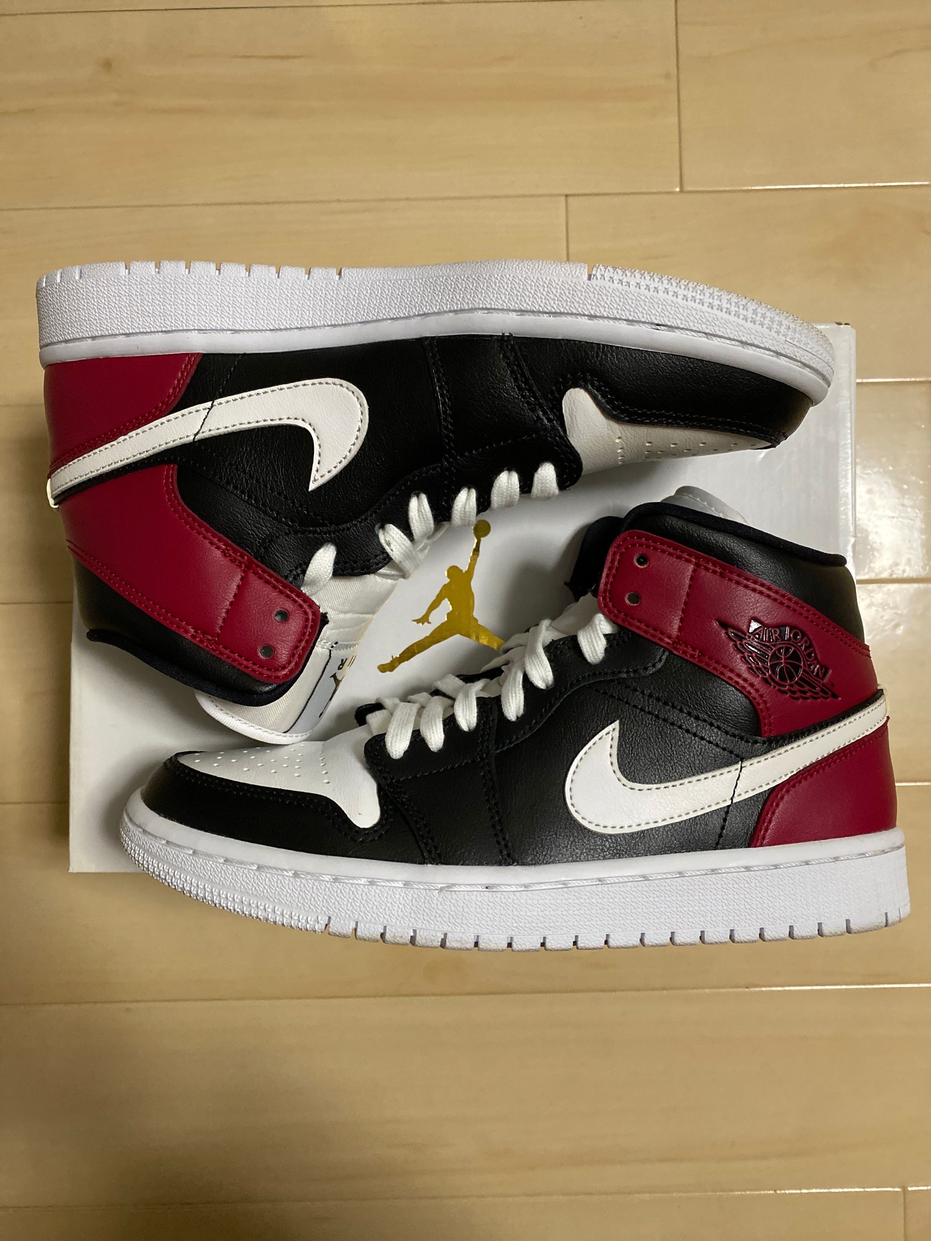 Nike Women's Air Jordan 1 Mid "Black Noble Red" 