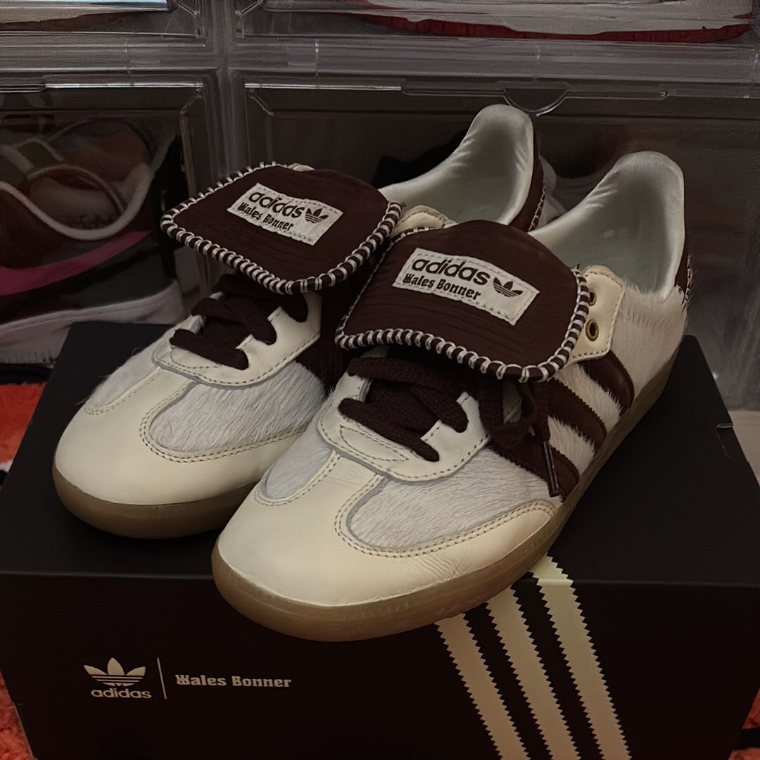 Wales Bonner × adidas Samba Pony Tonal Low "Cream White/Mystery Brown"