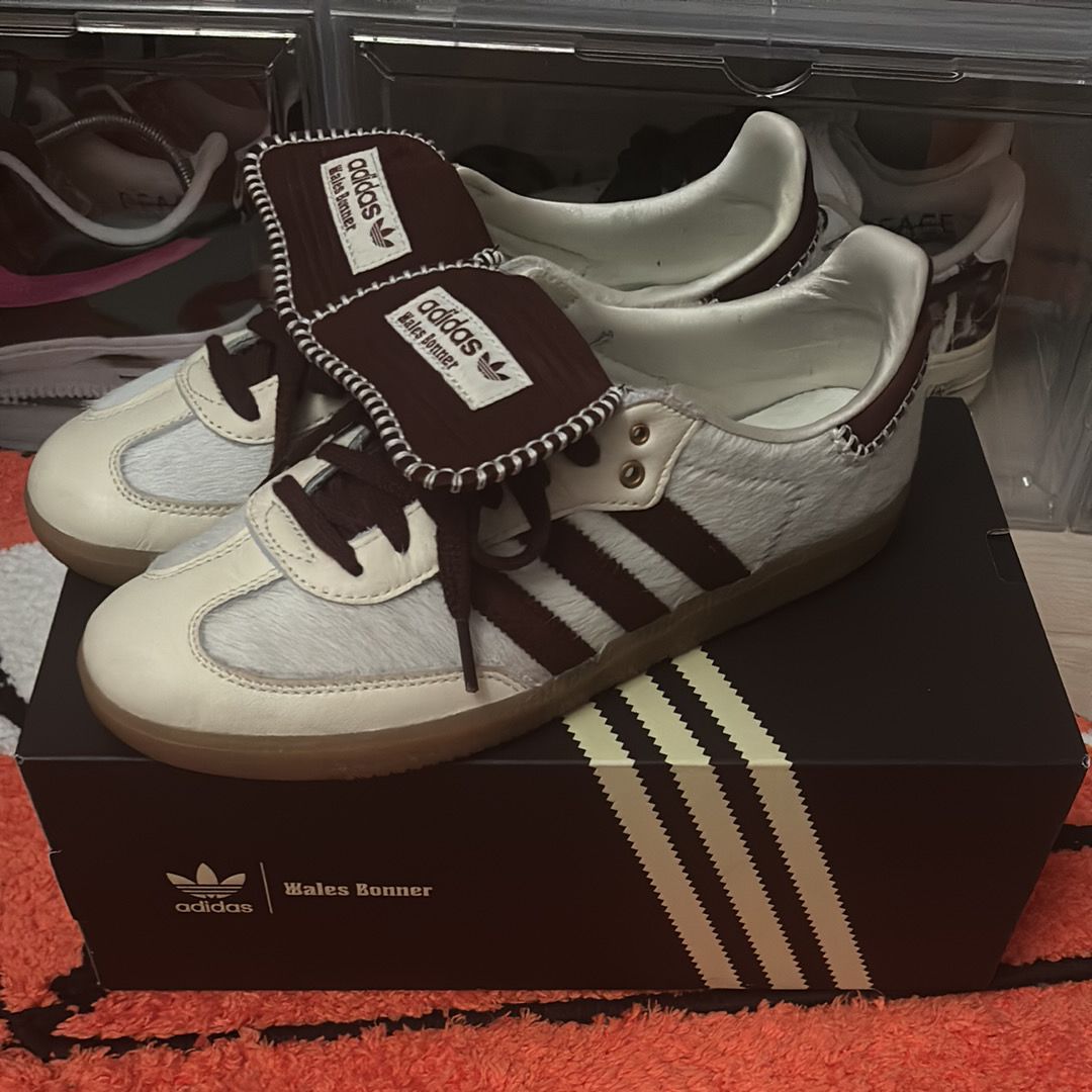 Wales Bonner × adidas Samba Pony Tonal Low "Cream White/Mystery Brown"