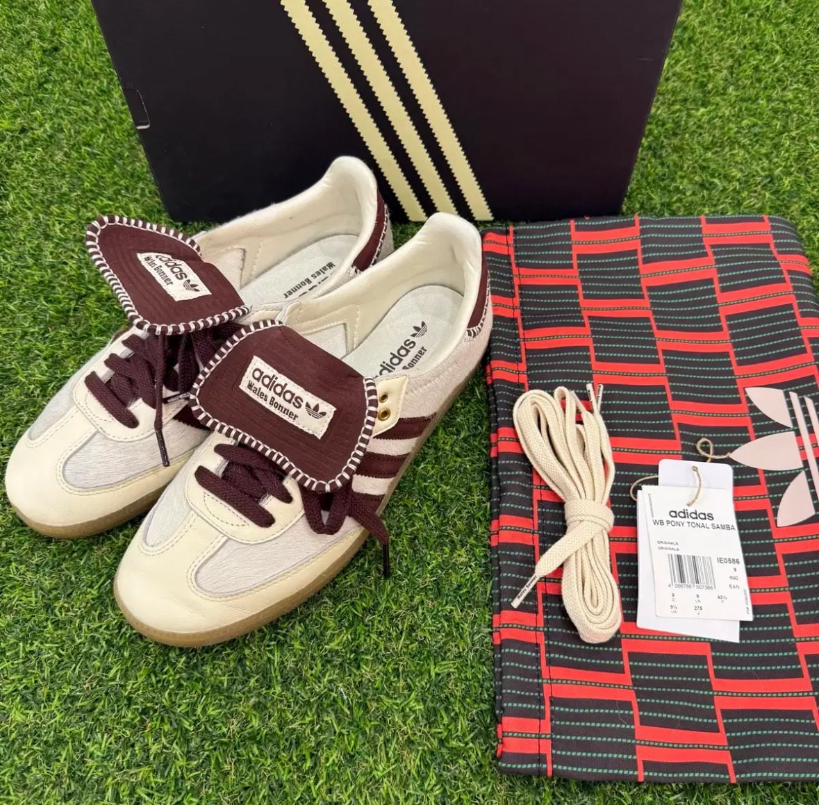 Wales Bonner × adidas Samba Pony Tonal Low "Cream White/Mystery Brown"