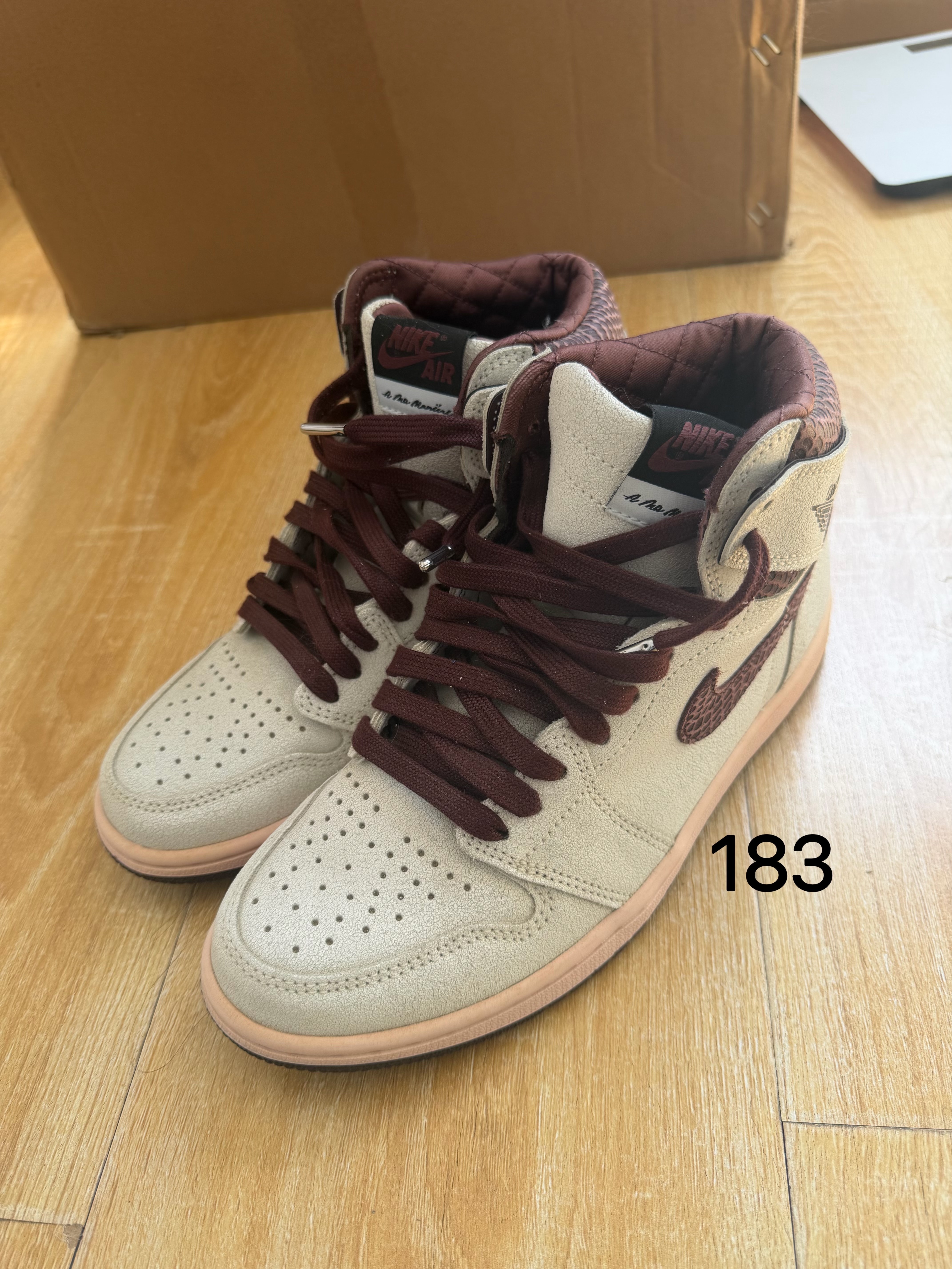 A Ma Maniere × Nike Air Jordan 1 Retro High OG "Sail and Burgundy"