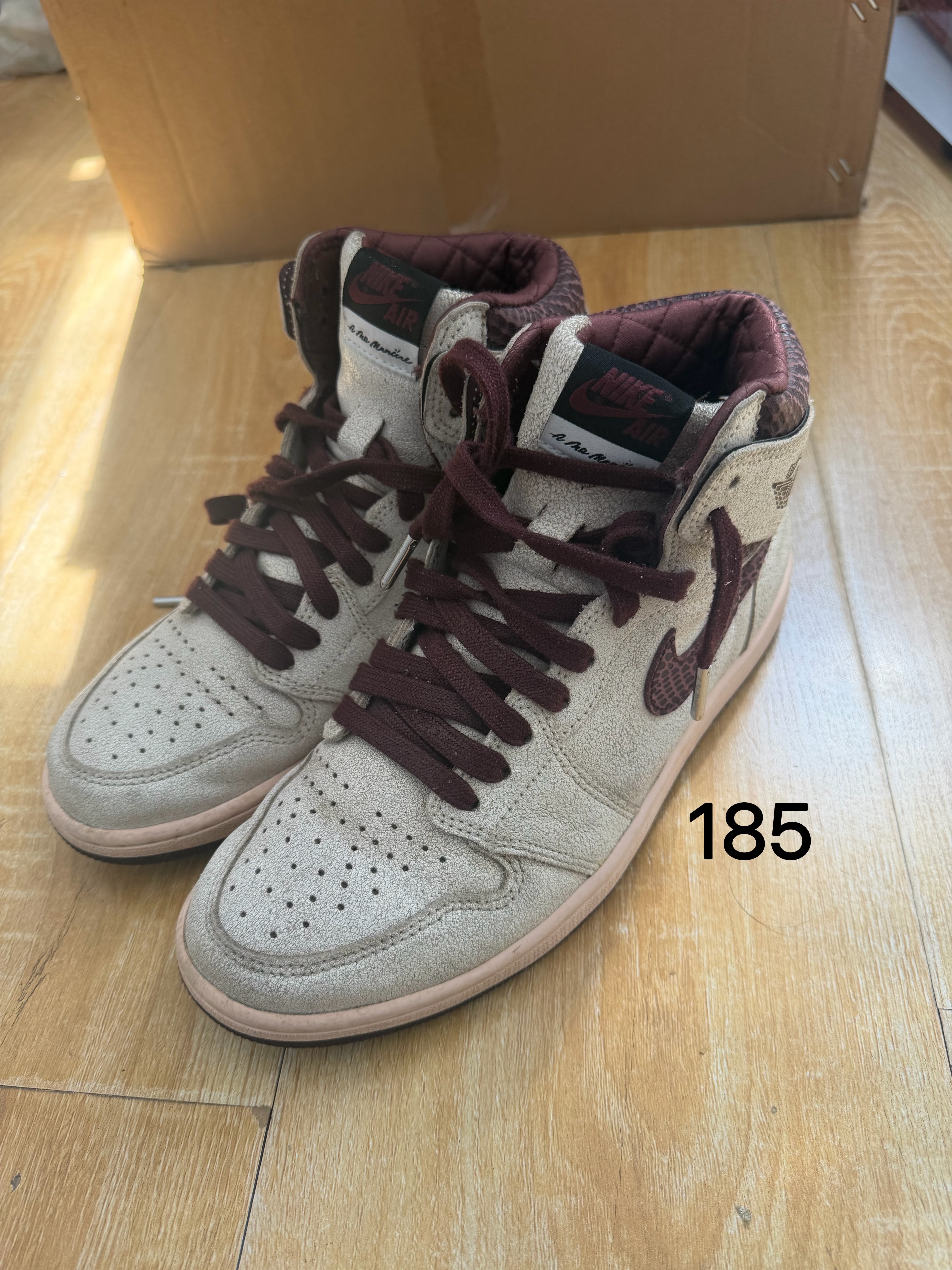 A Ma Maniere × Nike Air Jordan 1 Retro High OG "Sail and Burgundy"