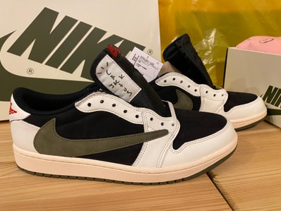 Travis Scott × Nike Women's Air Jordan 1 Low OG "Medium Olive"