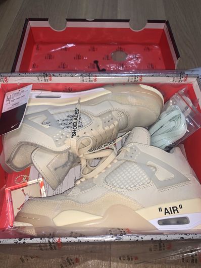 Off-White × Nike Women's Air Jordan 4 SP "Sail"