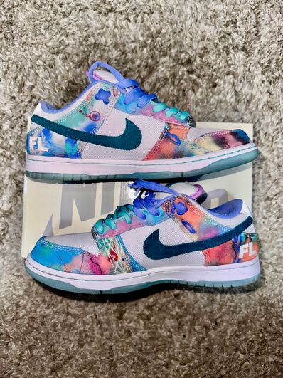 Futura × Nike SB Dunk Low "White and Geode Teal"