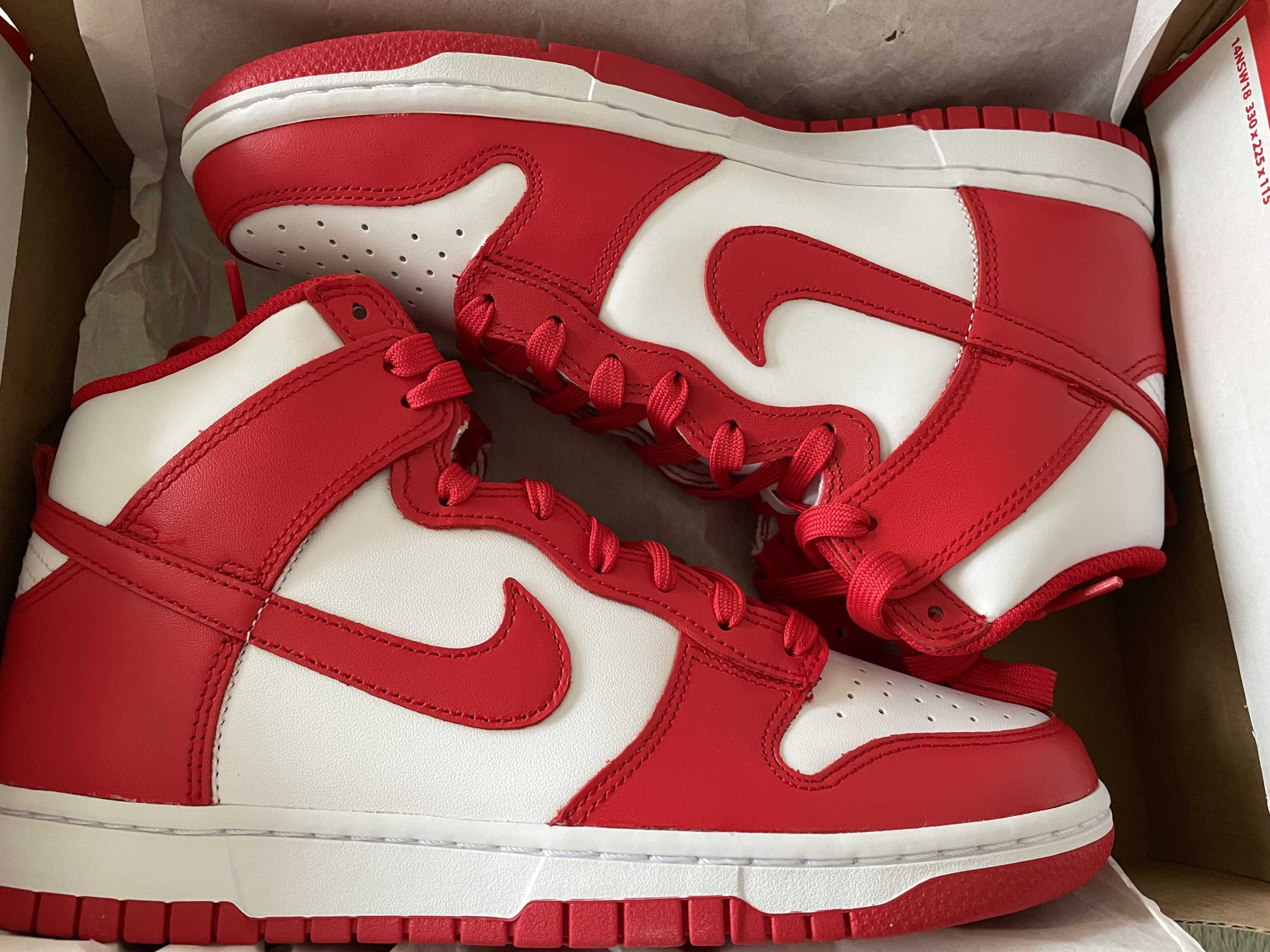 Nike Dunk High "Championship White and Red"