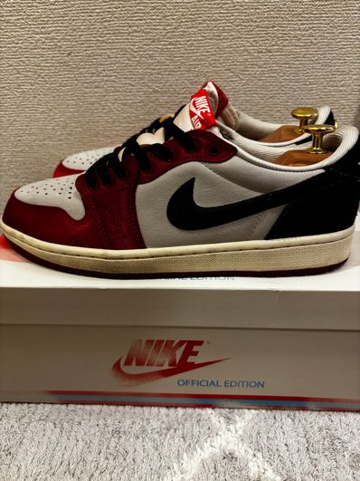 Trophy Room × Nike Air Jordan 1 Low OG "Sail and Varsity Red"