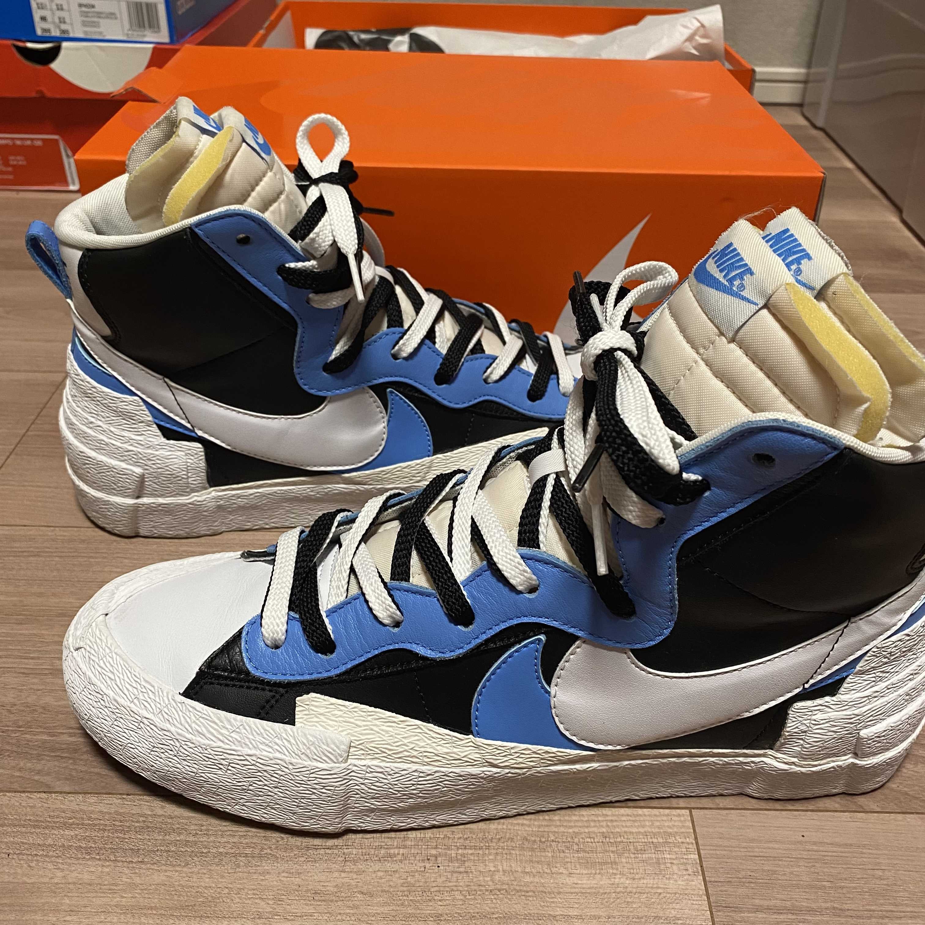 sacai × NIKE BLAZER MID "BLACK / BLUE"