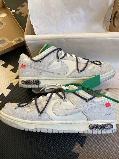 Off-White × Nike Dunk Low "Sail/Neutral Grey/Gridiron"