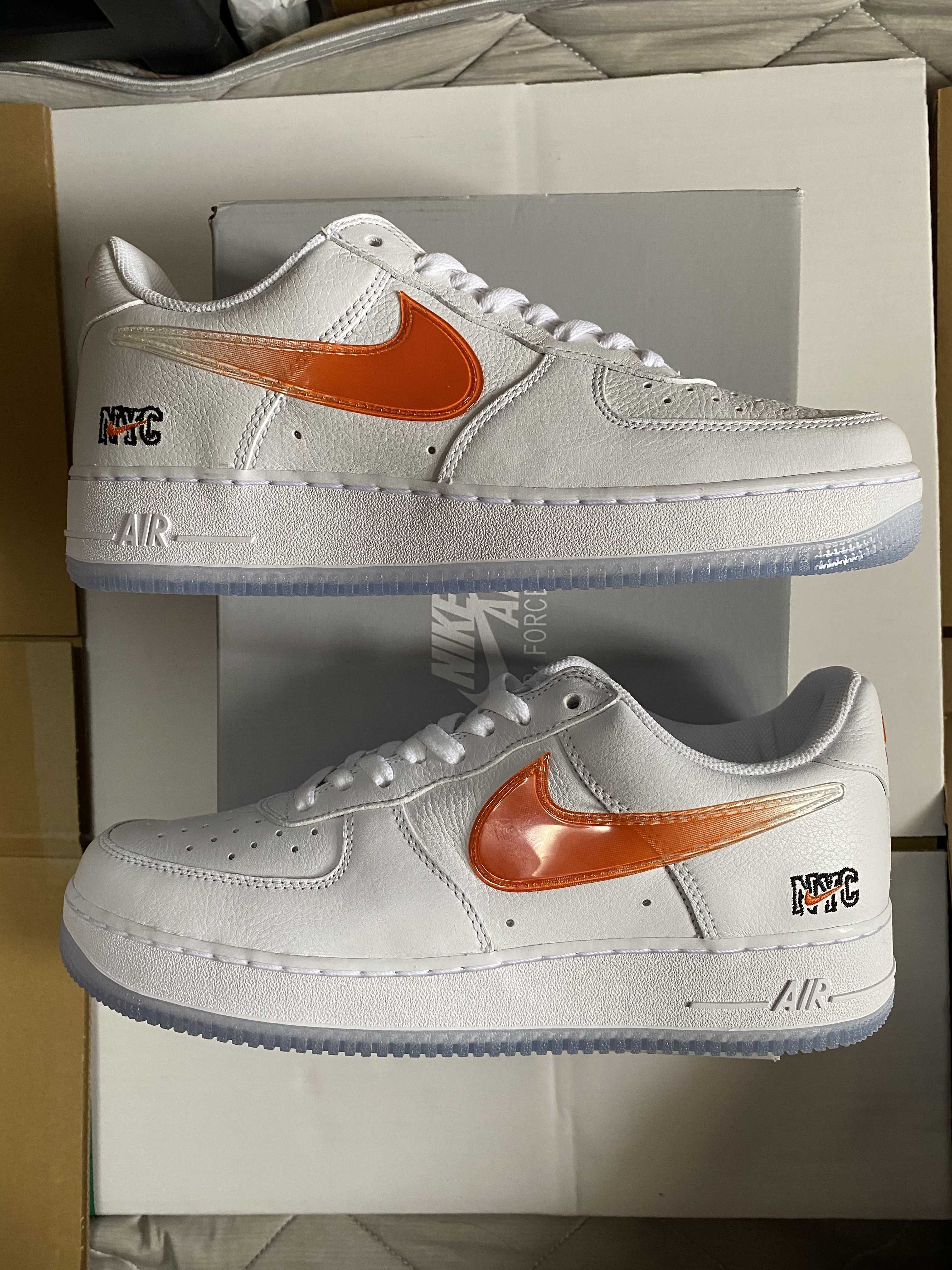 KITH × Nike Air Force 1 Low "White/Rush Blue/White/Brilliant Orange"