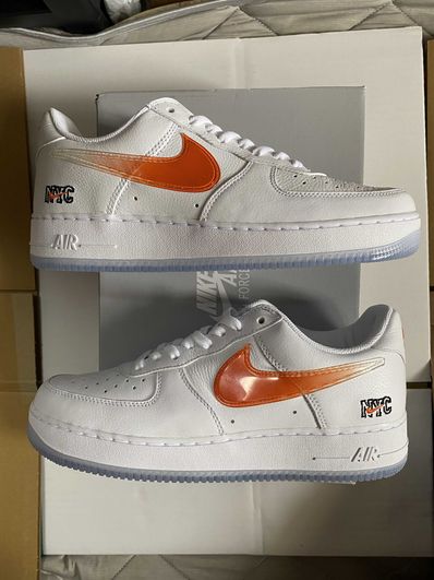 KITH × Nike Air Force 1 Low "White/Rush Blue/White/Brilliant Orange"