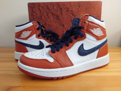 Eastside Golf × Nike Air Jordan 1 High Golf "Burnt Sunrise/Midnight Navy"