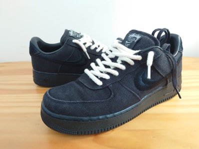 Stussy × Nike Air Force 1 Low "Triple Black"