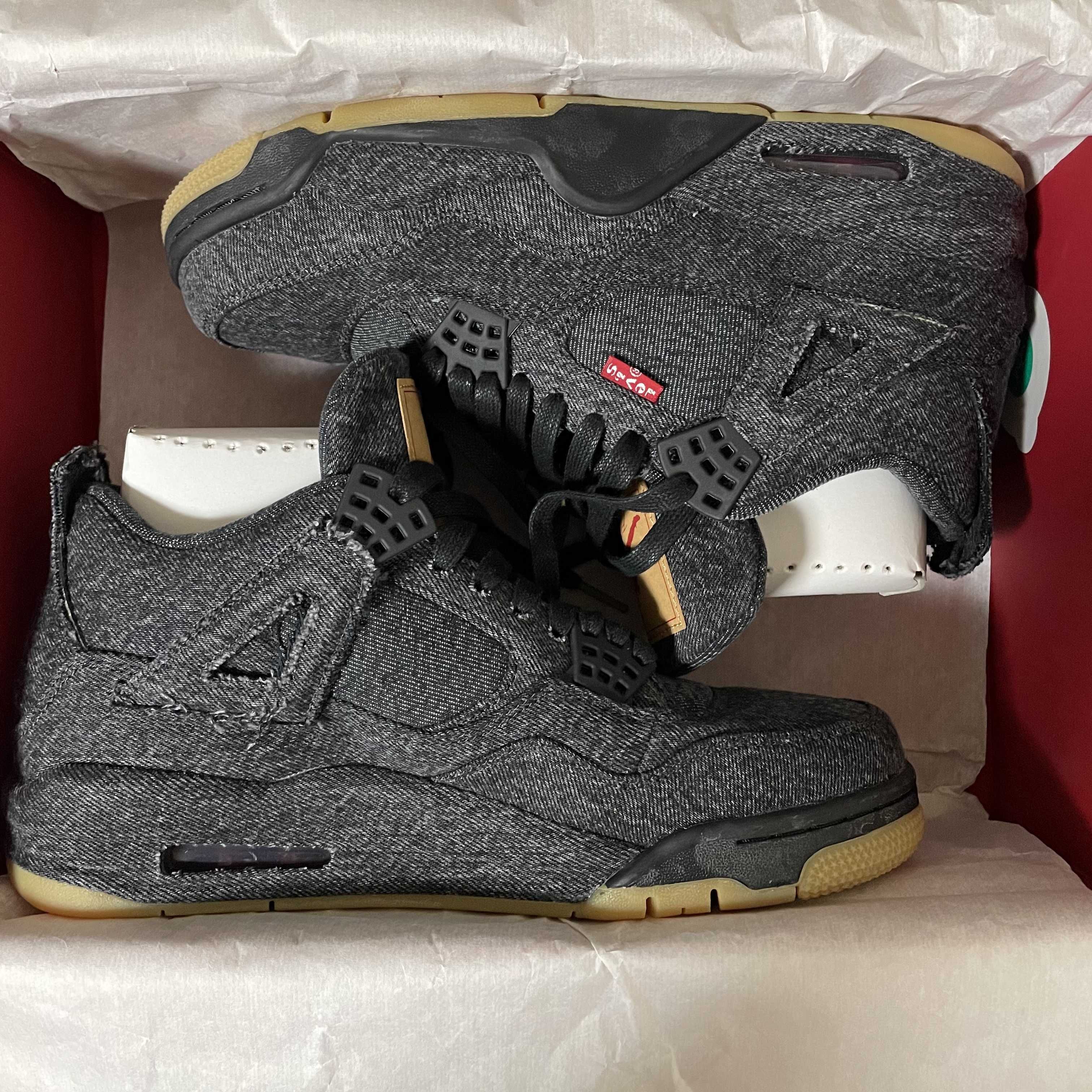 Nike × Levi's Air Jordan 4 "Black Denim" (Tag: LEVIS®)