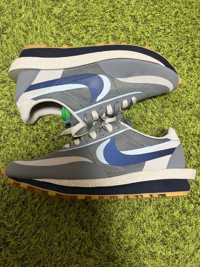 CLOT × Sacai × Nike LD Waffle "Grey Obsidian/Cool Grey"
