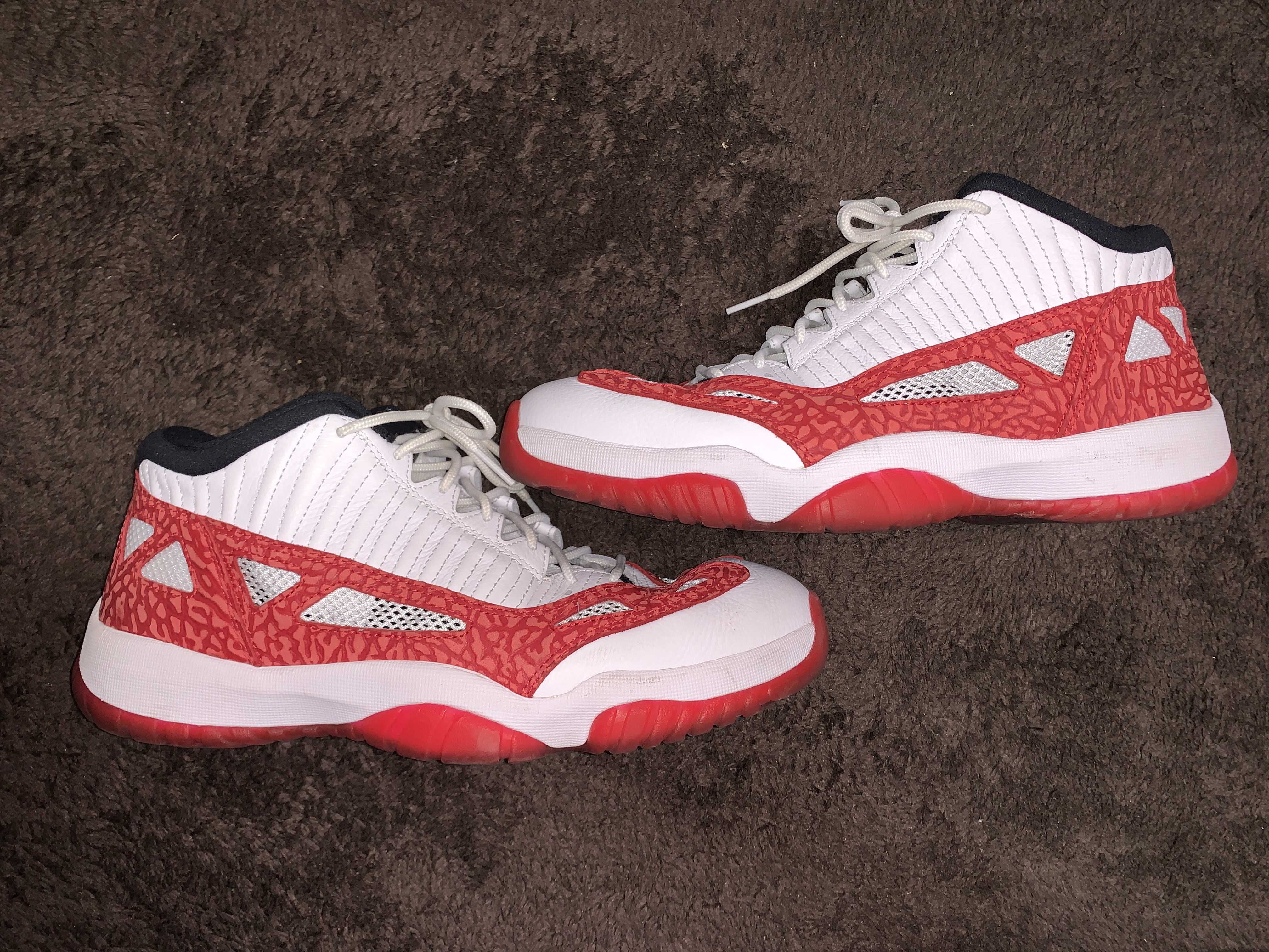 NIKE AIR JORDAN 11 RETRO LOW IE WHITE GYM RED