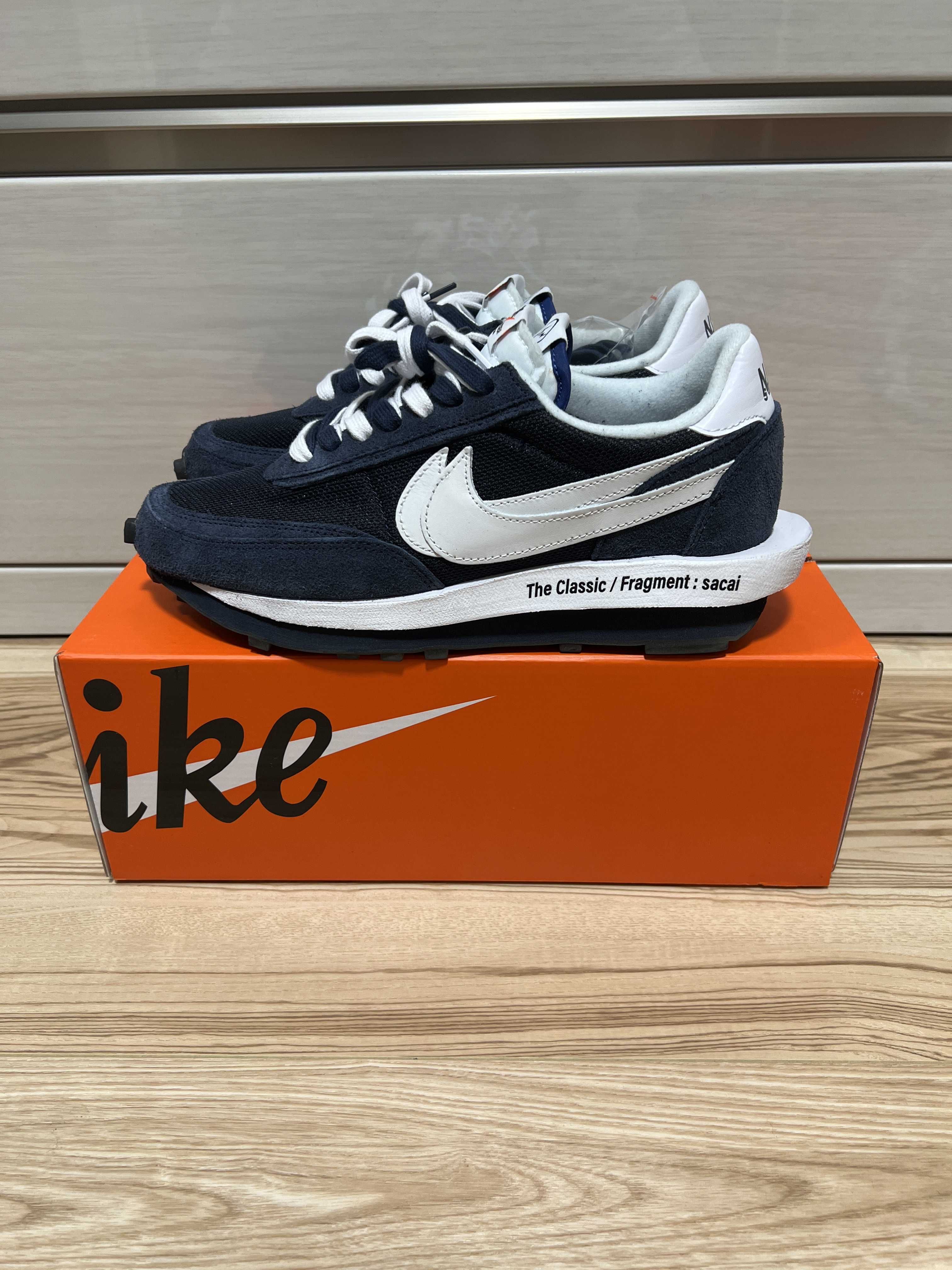 Fragment × sacai × Nike LD Waffle "Blackended Blue"