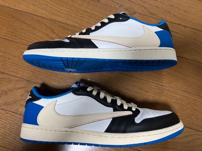 Travis Scott × fragment design × Nike Air Jordan 1 Low OG SP "Military Blue"