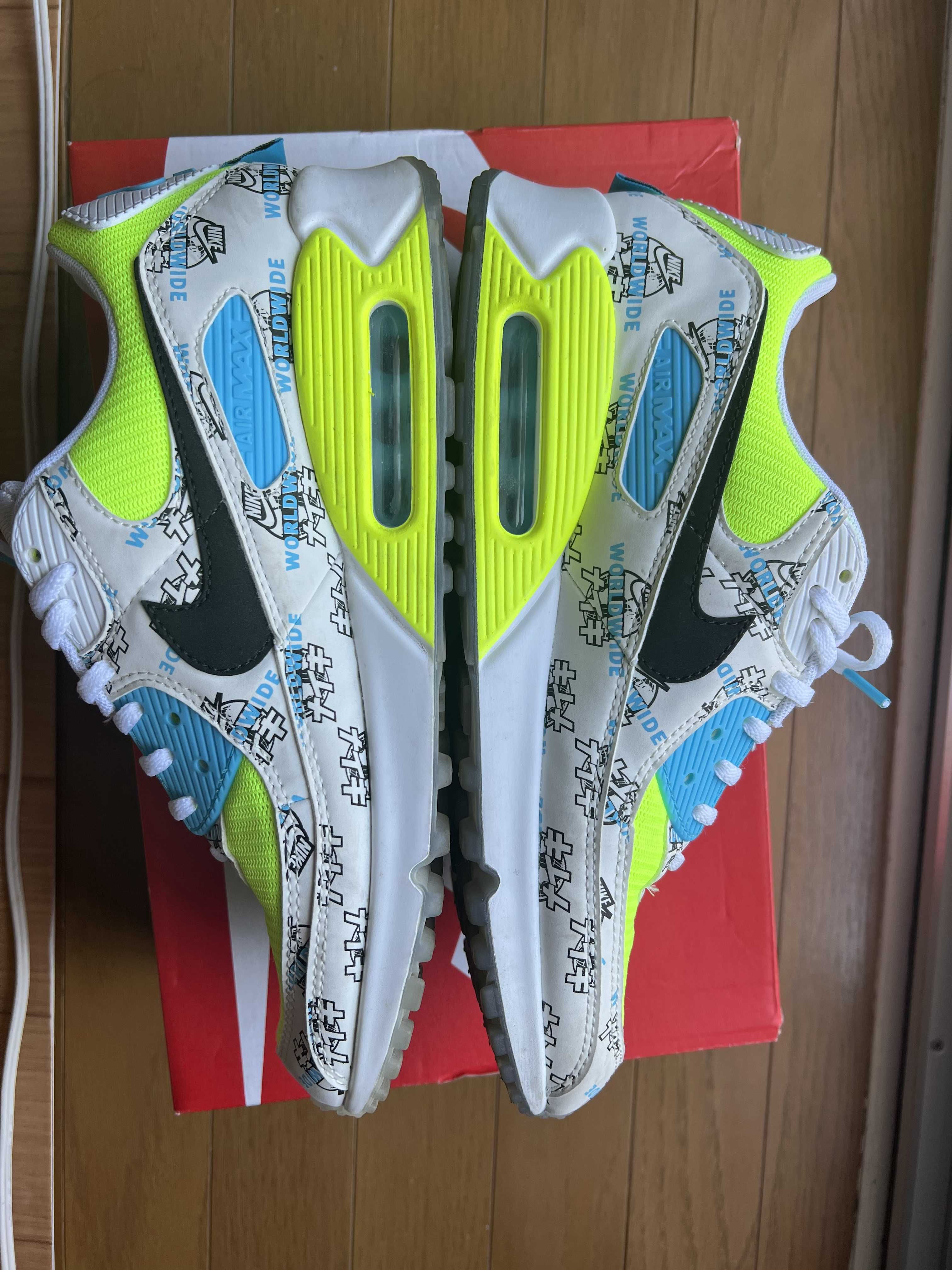 NIKE Women's WORLD WIDE PACK AIR MAX 90 SE WHITE "KATAKANA"