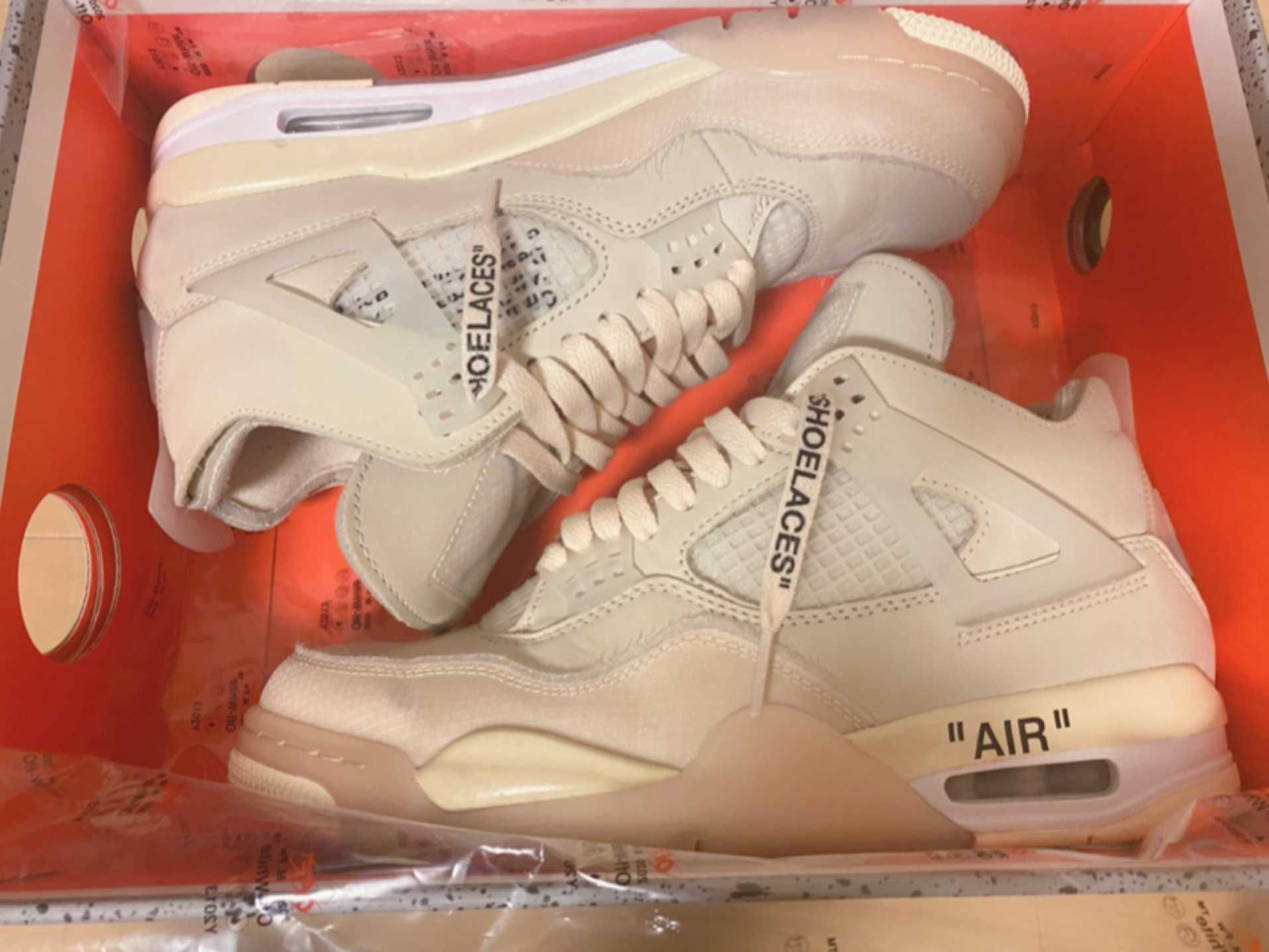 Off-White × Nike Women's Air Jordan 4 SP "Sail"