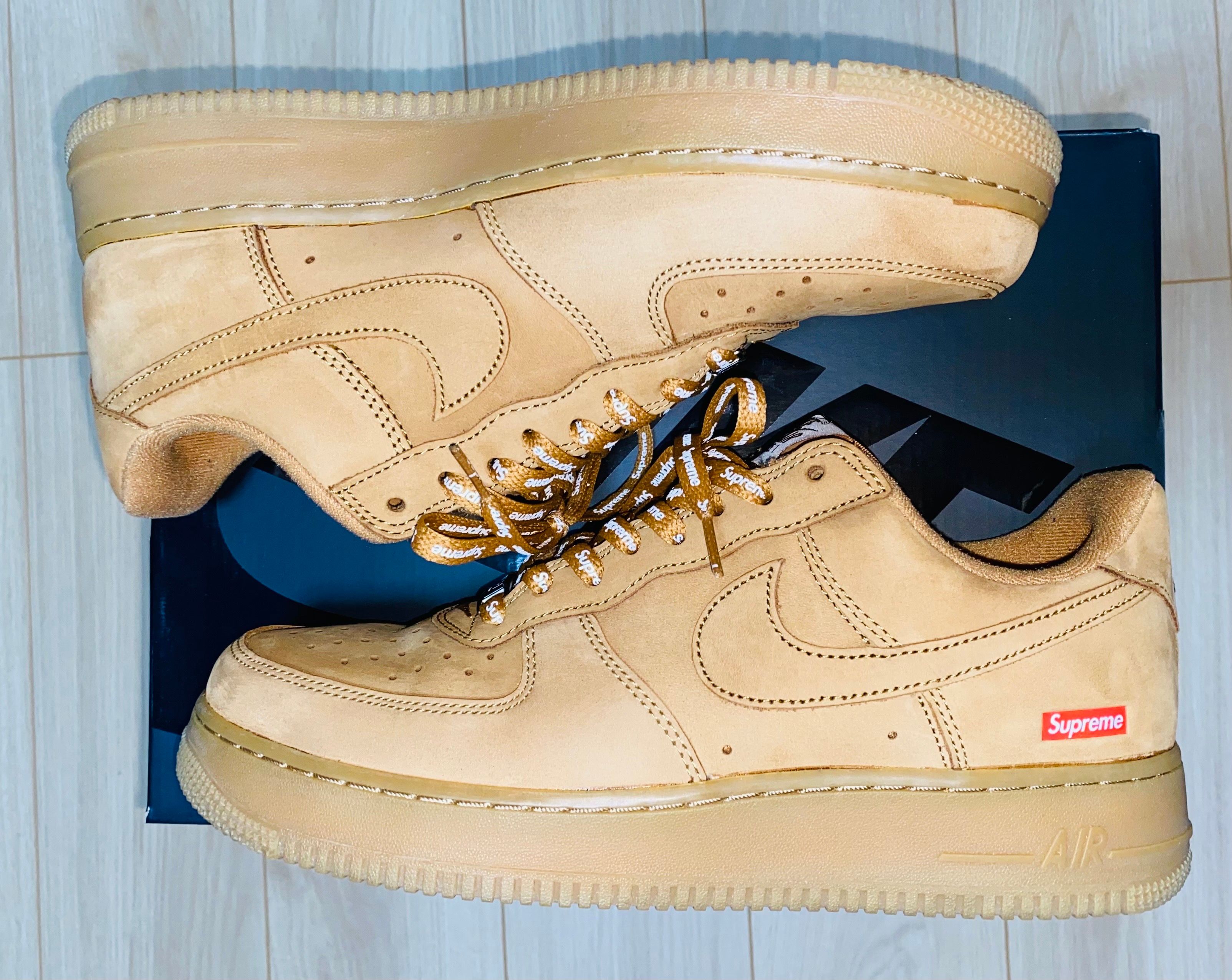Supreme × Nike Air Force 1 Low "Flax/Wheat"