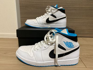 Nike Air Jordan 1 Mid "White/Laser blue"