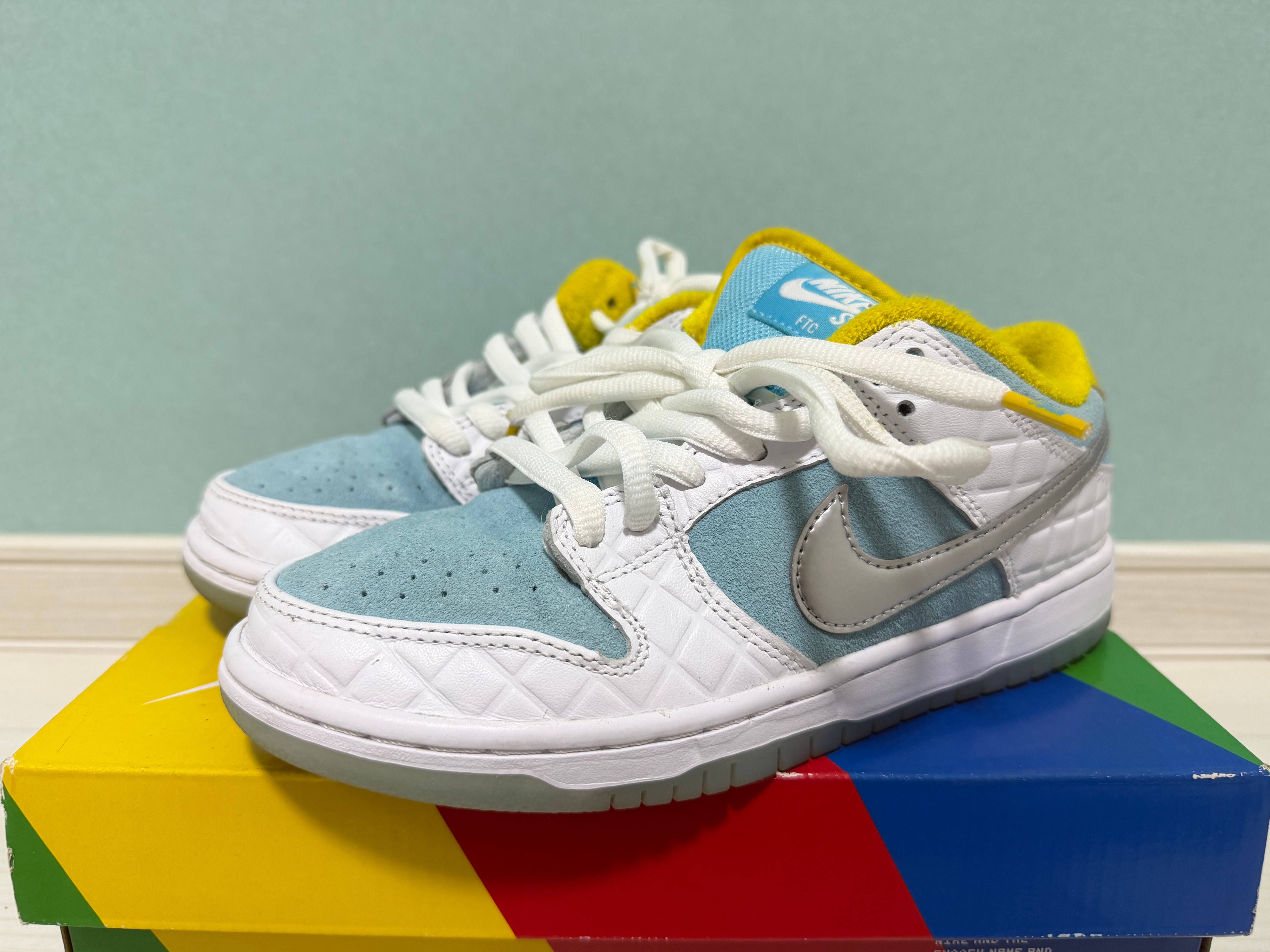 FTC × Nike SB Dunk Low "White/Blue"