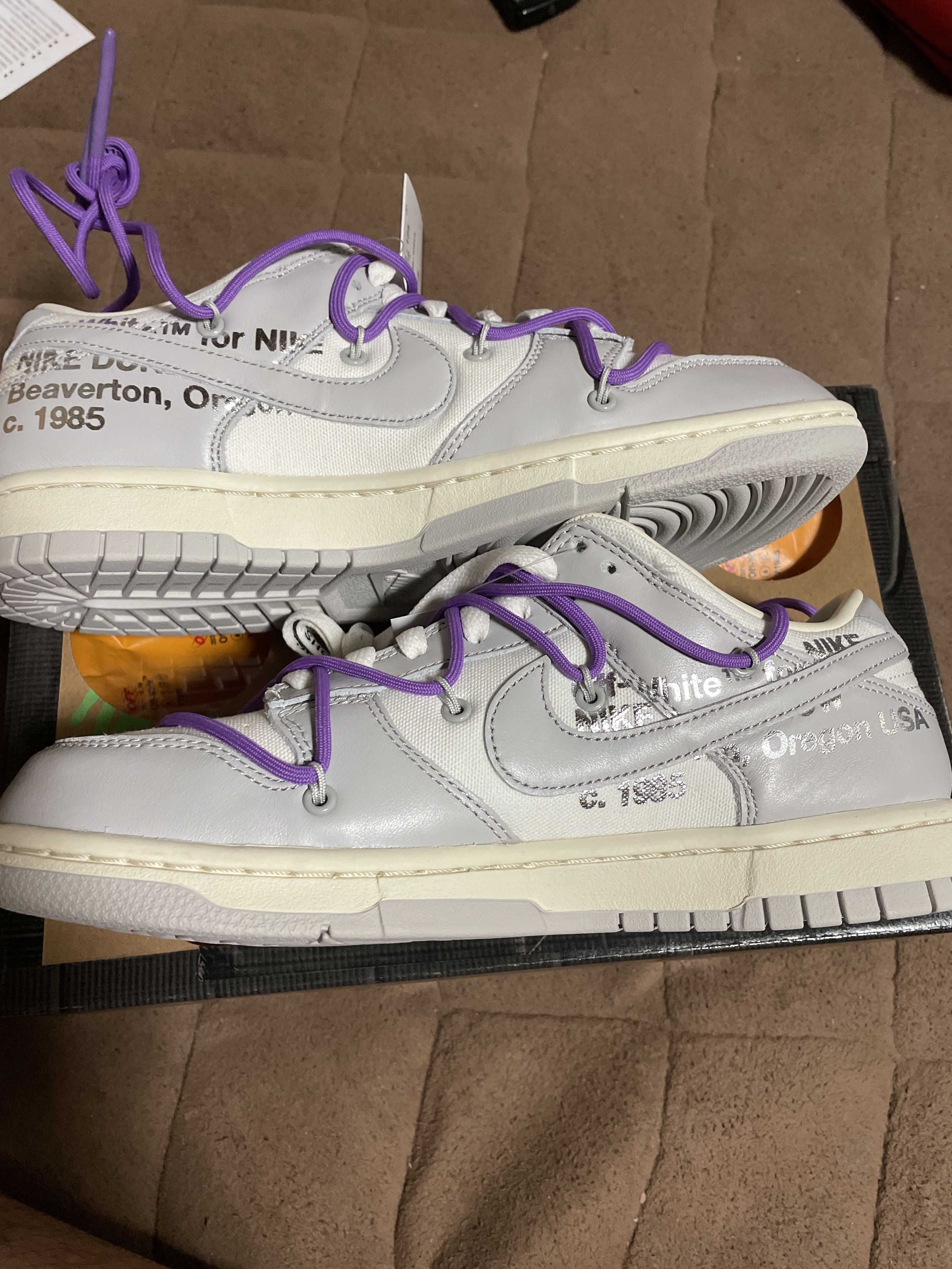 Off-White × Nike Dunk Low "Sail/Neutral Gray"