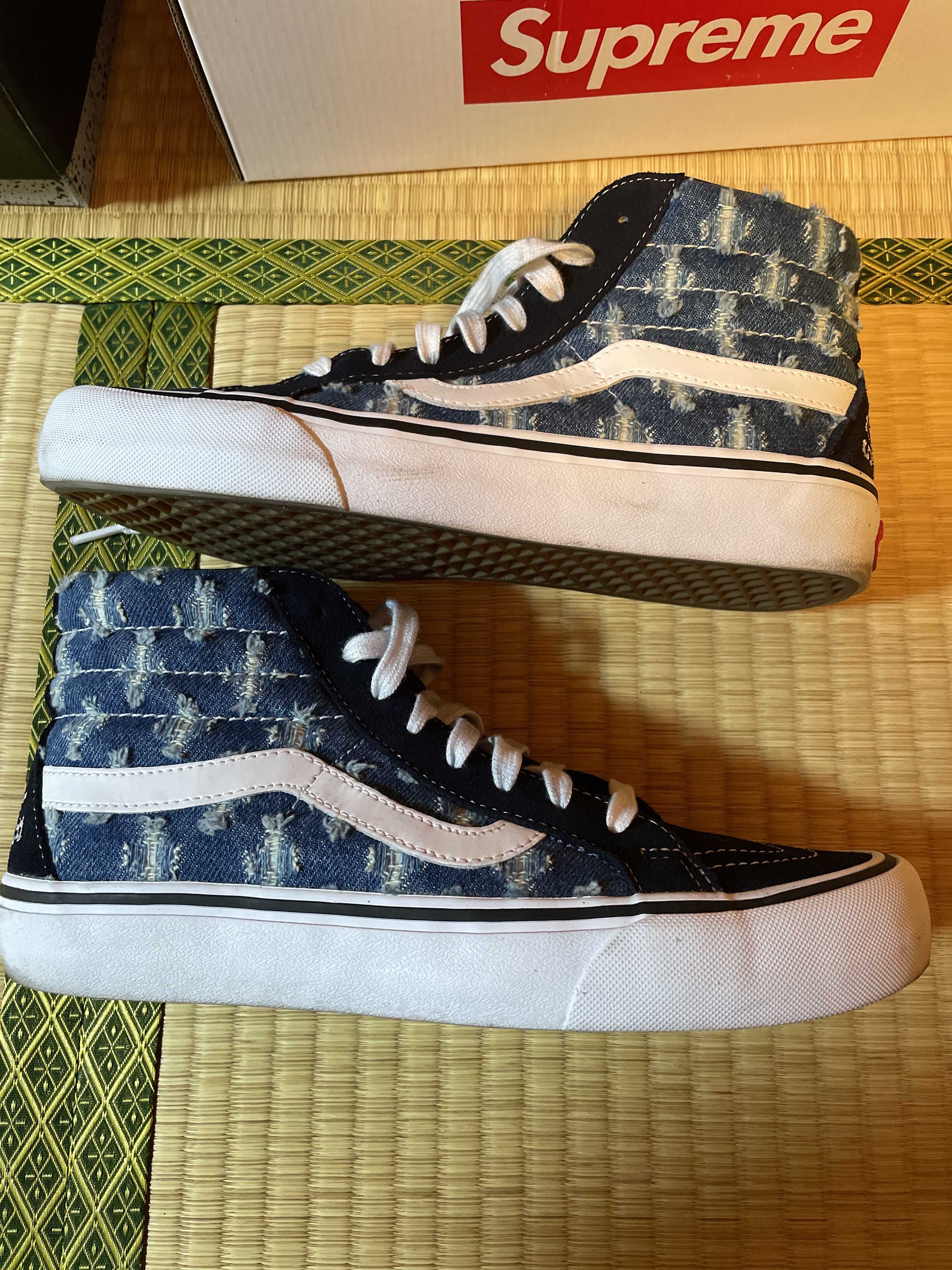 Supreme × Vans Sk8-Hi Hole Punch Denim "Blue"