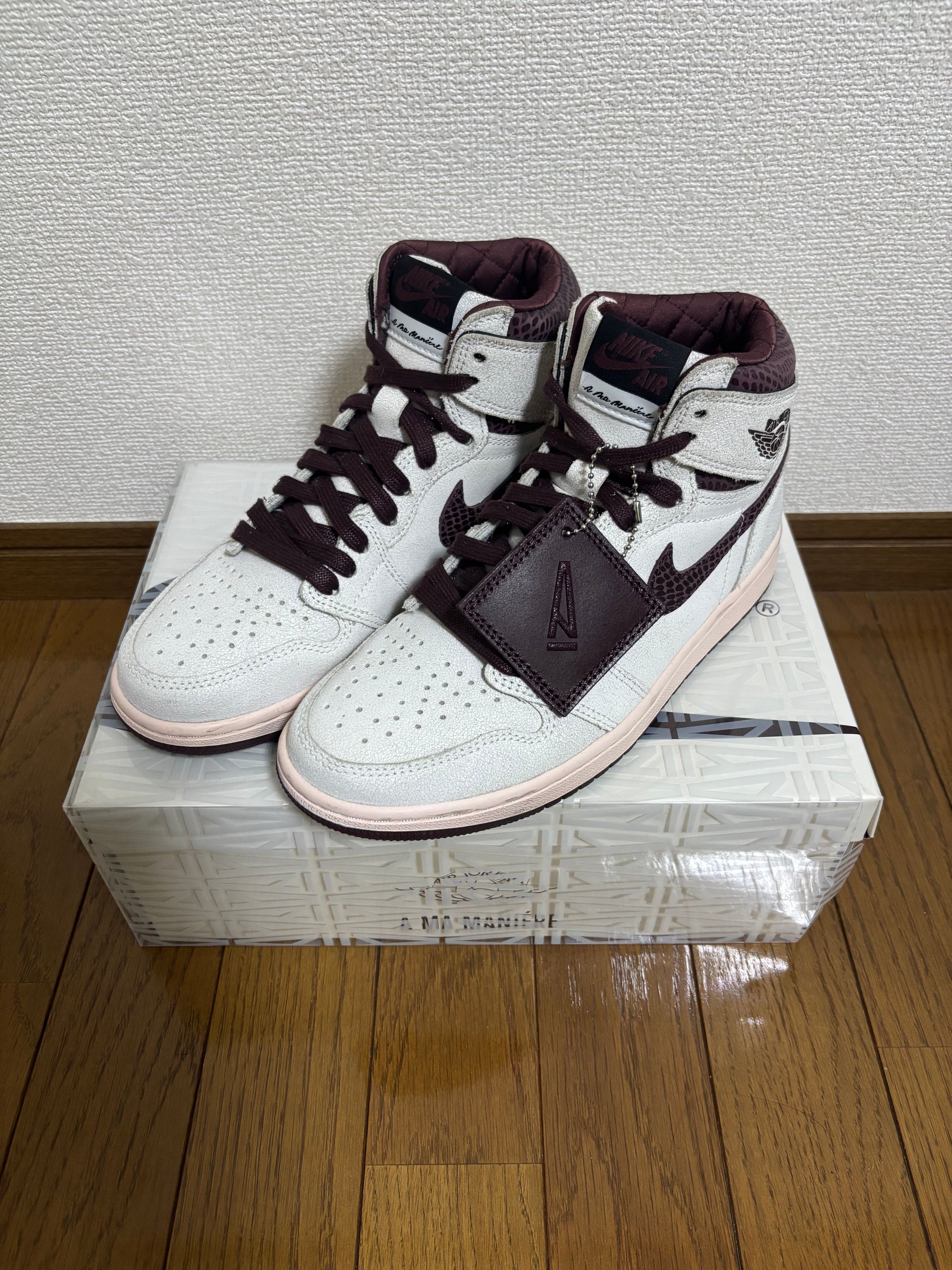 A Ma Maniere × Nike Air Jordan 1 Retro High OG "Sail and Burgundy"