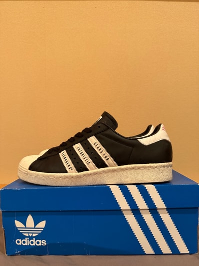 HUMAN MADE × adidas SUPERSTAR 80s "BLACK/WHITE"