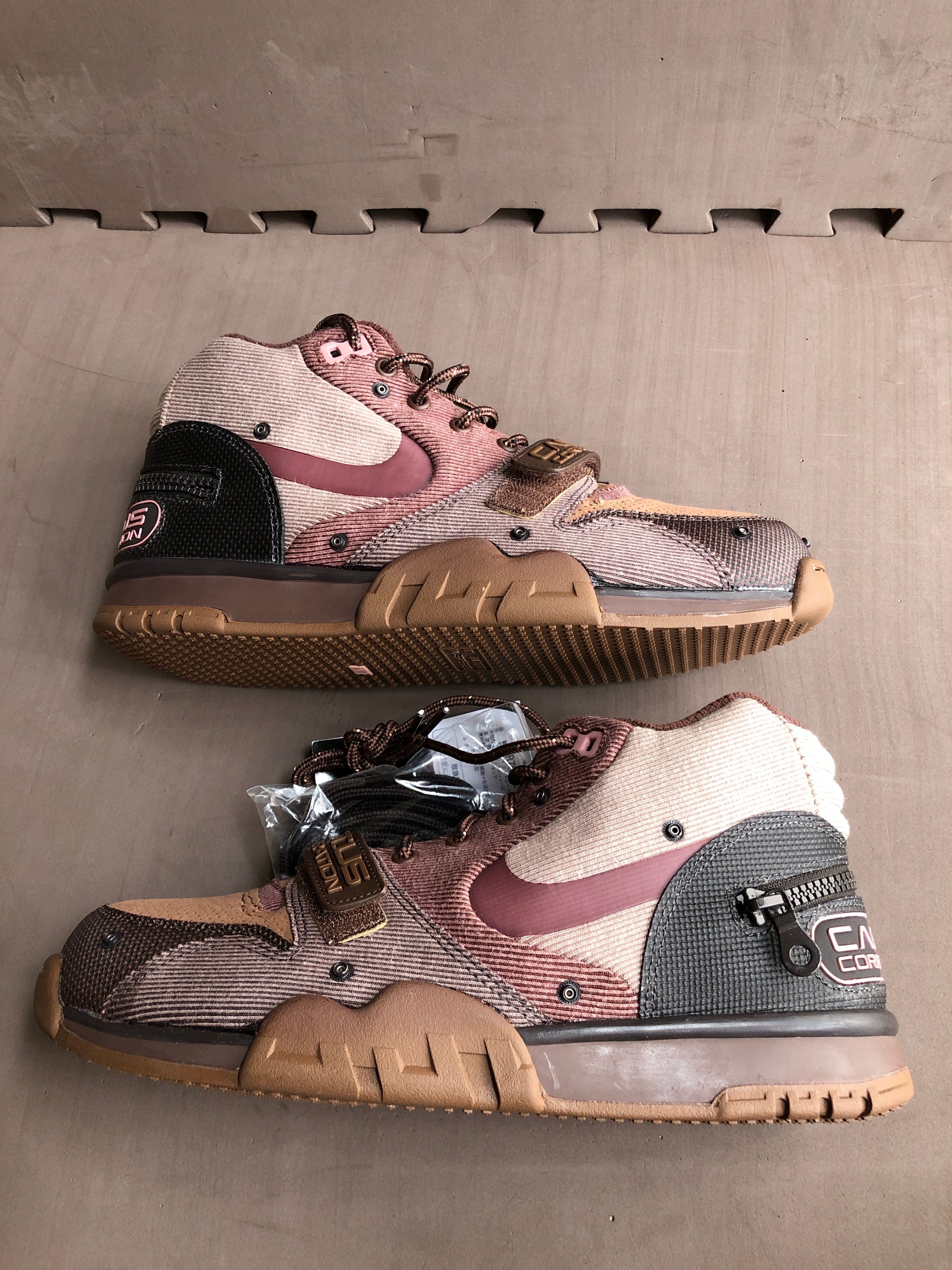 Travis Scott x Nike Air Trainer 1 SP "Archaeo Brown and Rust Pink"