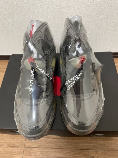 Off-White × Nike Air Jordan 5 "Black/Muslin/Fire Red"