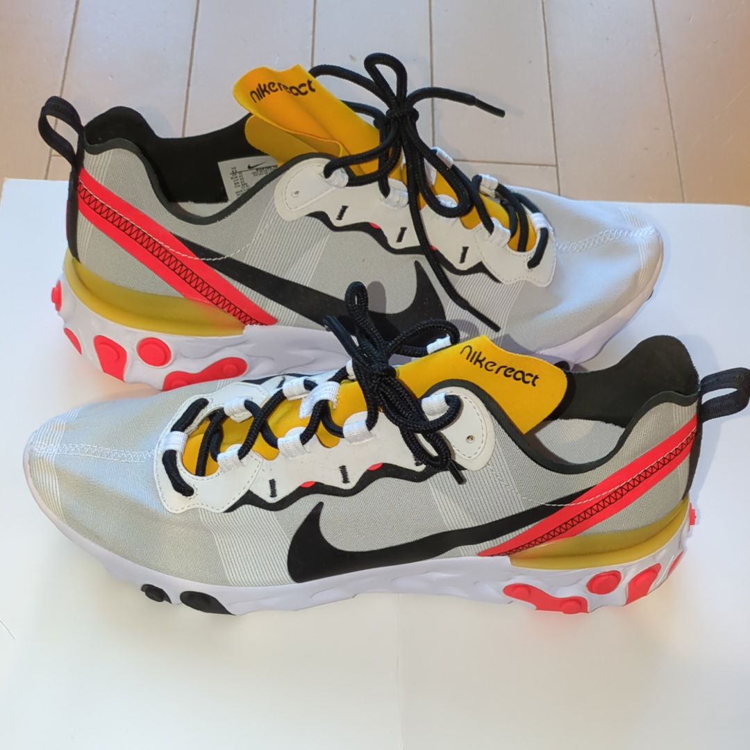 Nike React Element 55 "White/Black Crimson/Gold"