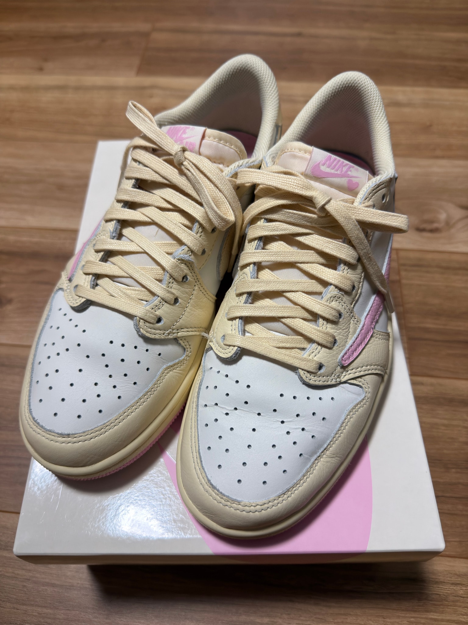 Travis Scott × Nike Air Jordan 1 Retro Low OG "Muslin/Shy Pink"