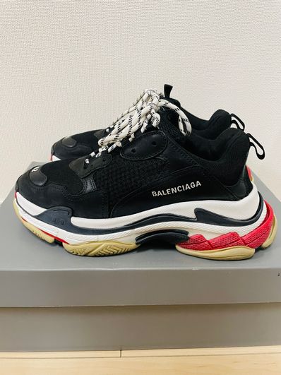 BALENCIAGA Triple S "Black/Red"
