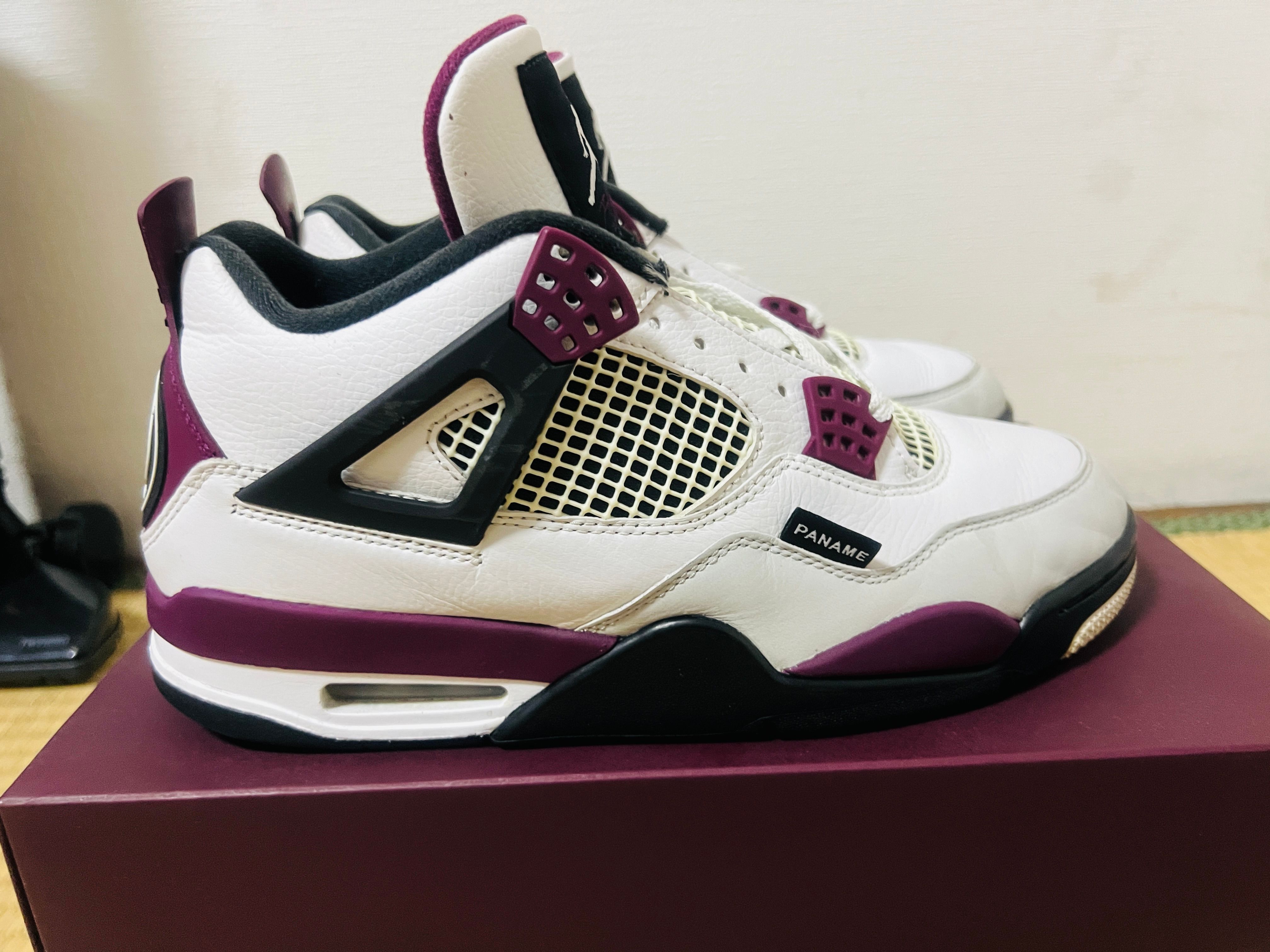 Paris Saint Germain ×Nike Air Jordan 4 Retro "White/Bordeaux/Neutral Gray"