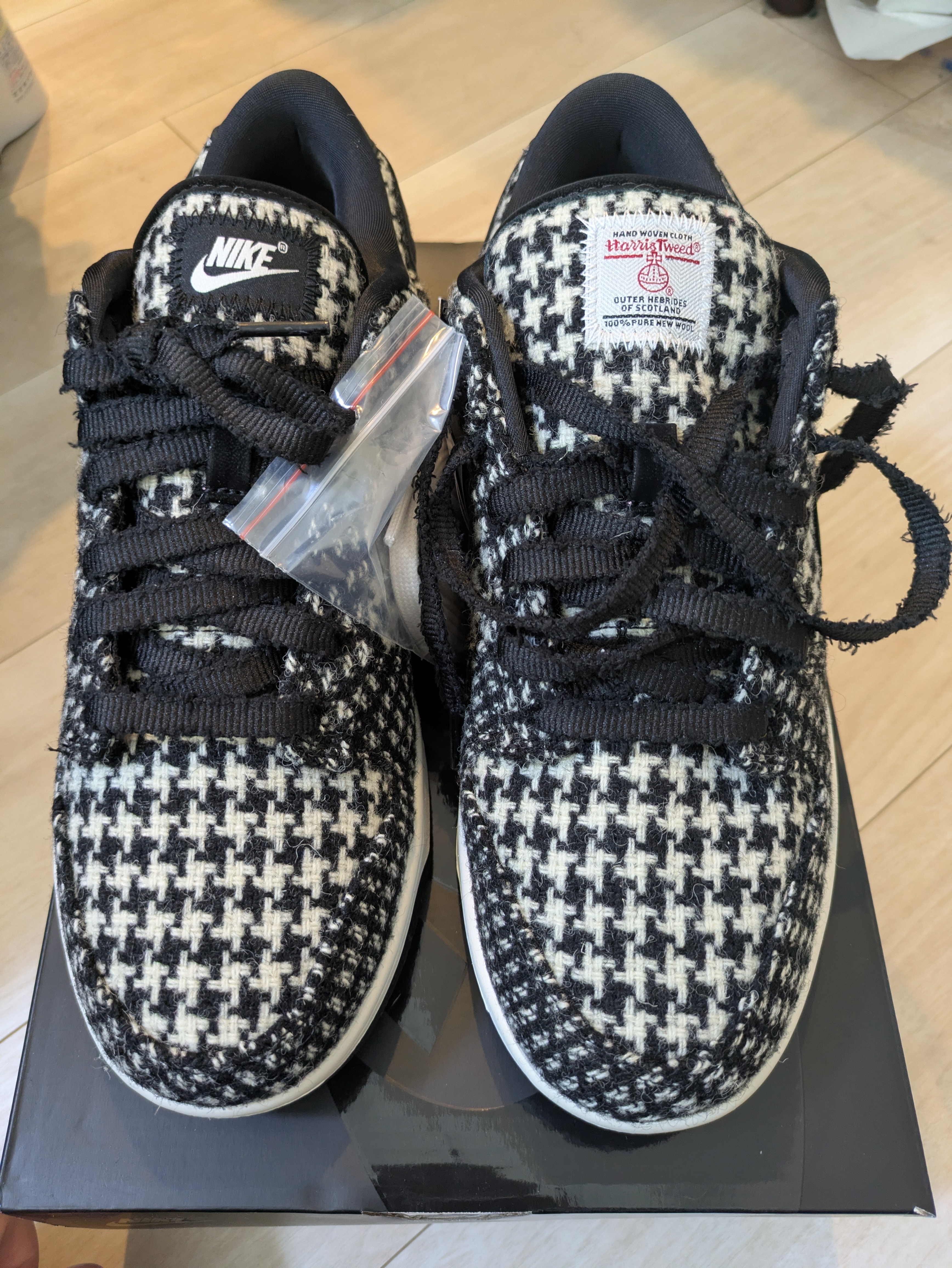 Harris Tweed × Nike Women's Dunk Low "Black/Phantom"