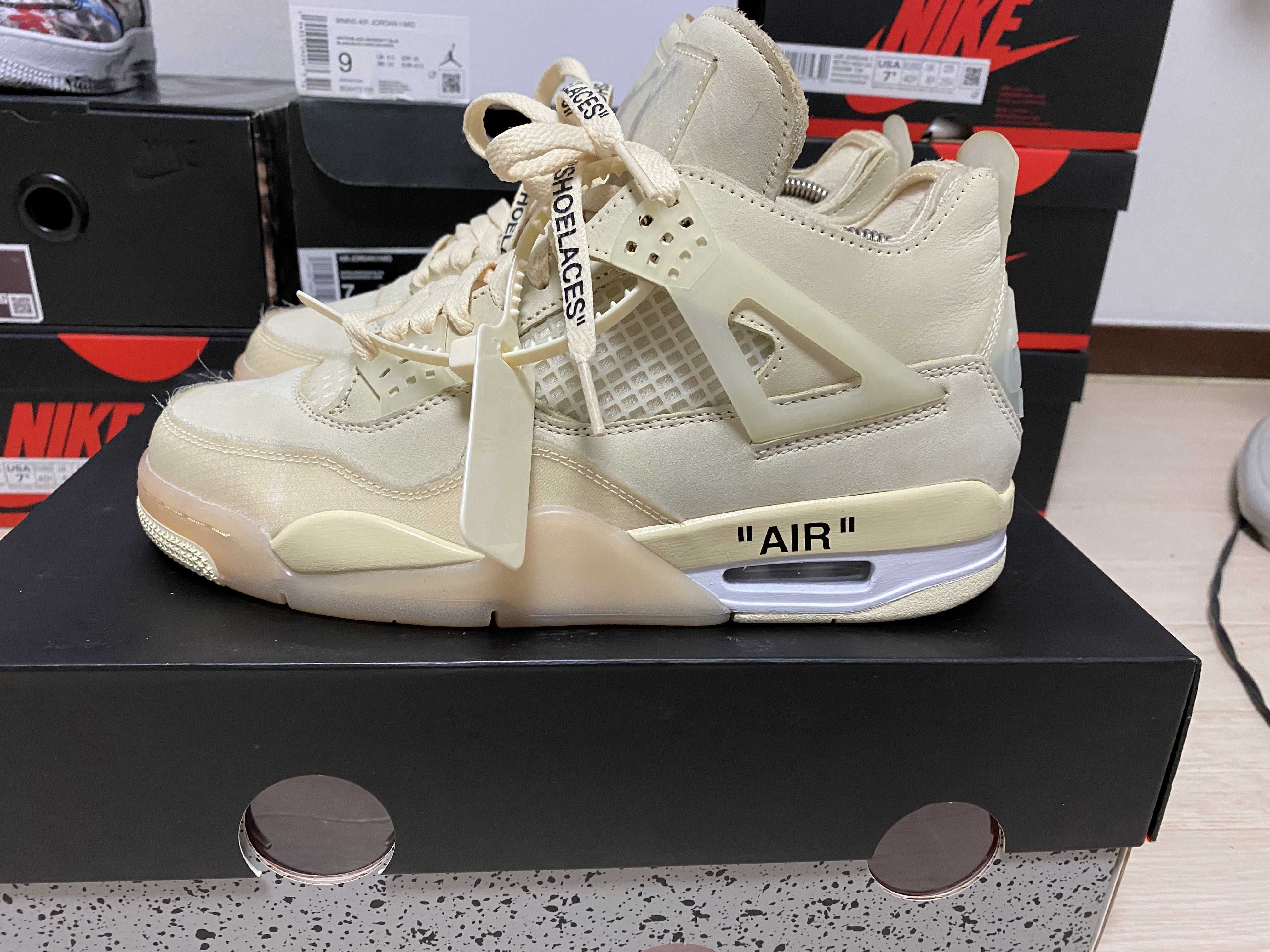 Off-White × Nike Women's Air Jordan 4 SP "Sail"