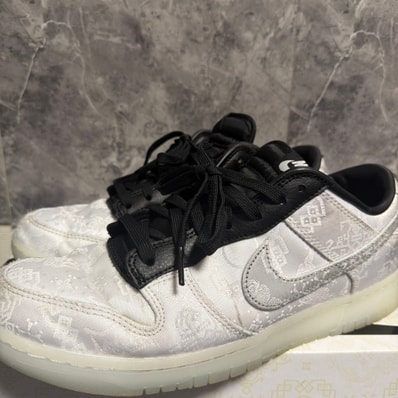 CLOT × fragment design × Nike Dunk Low "Black and White"