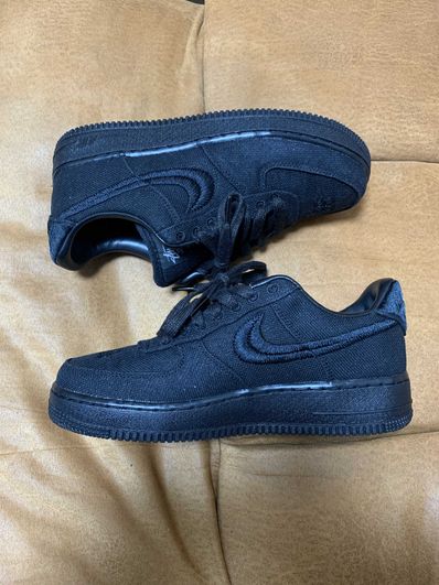 Stussy × Nike Air Force 1 Low "Triple Black"