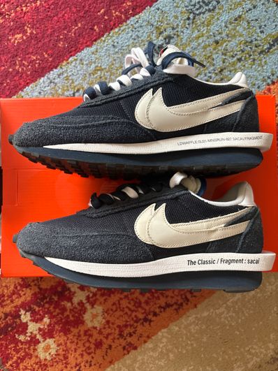 Fragment × sacai × Nike LD Waffle "Blackended Blue"