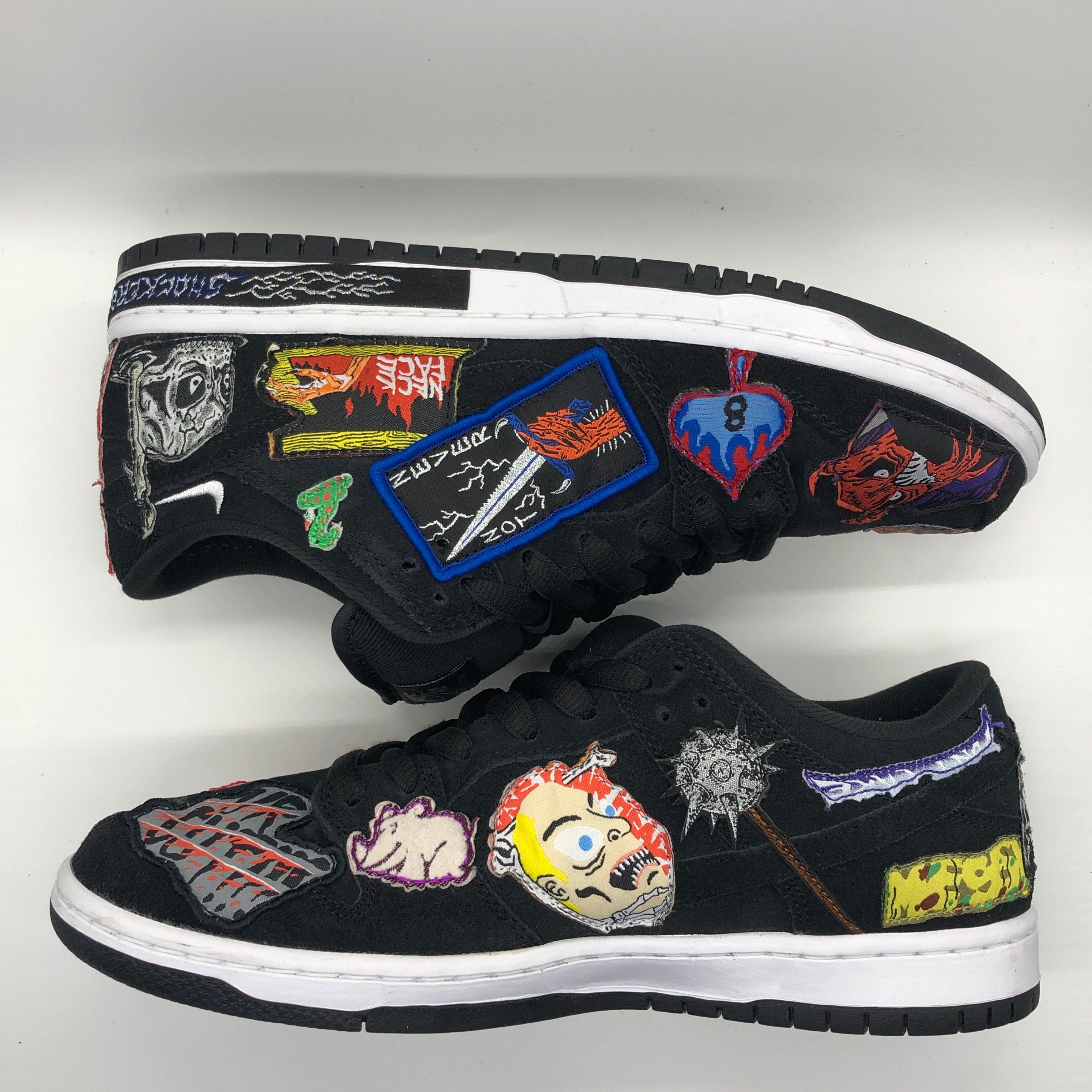 Neck face × Nike SB Dunk Low "Black/White/Multi Color"