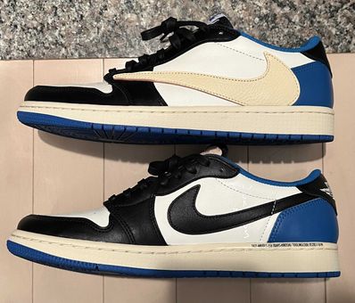 Travis Scott × fragment design × Nike Air Jordan 1 Low OG SP "Military Blue"