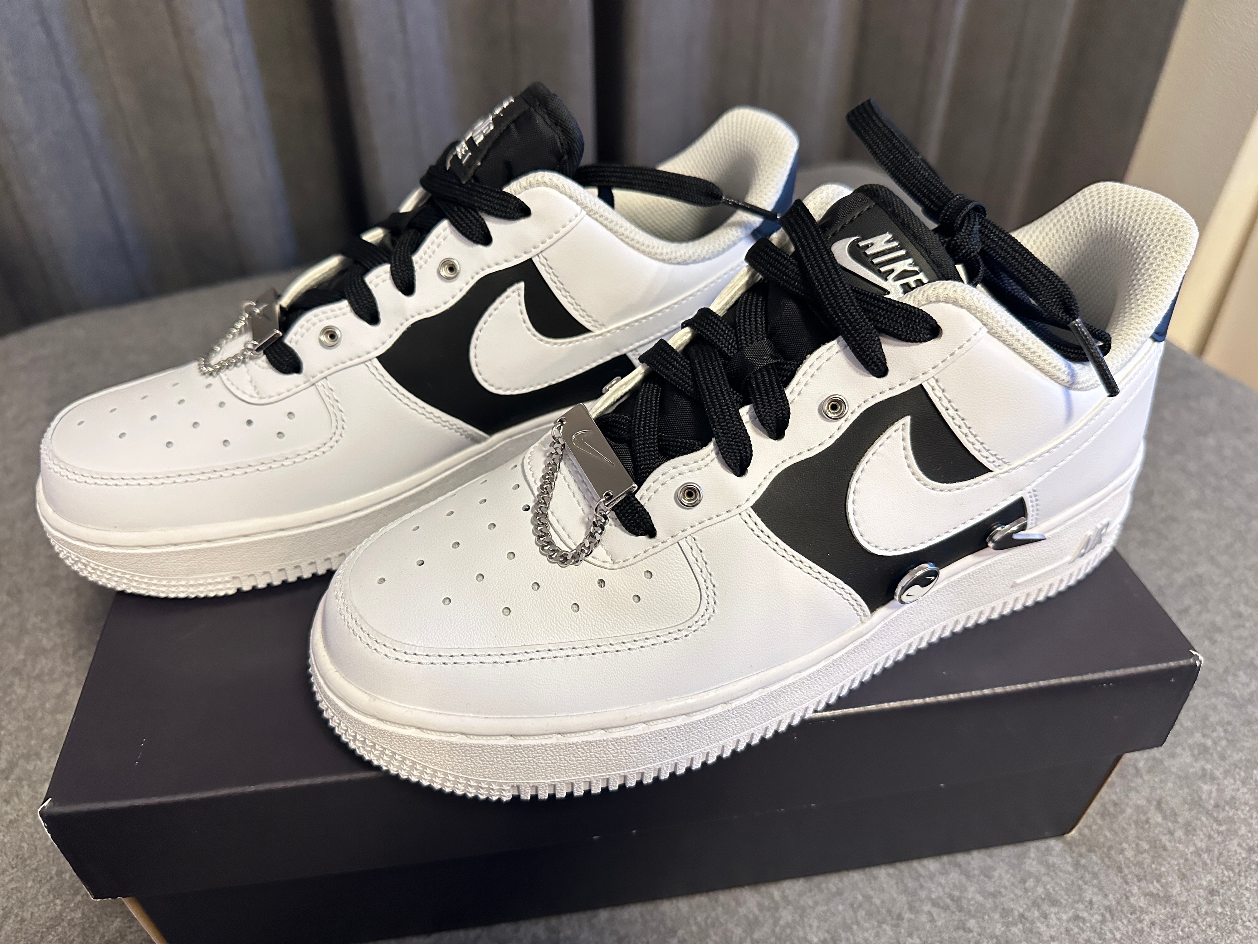 Nike Air Force 1 Low Silver Snap Buttons "White"