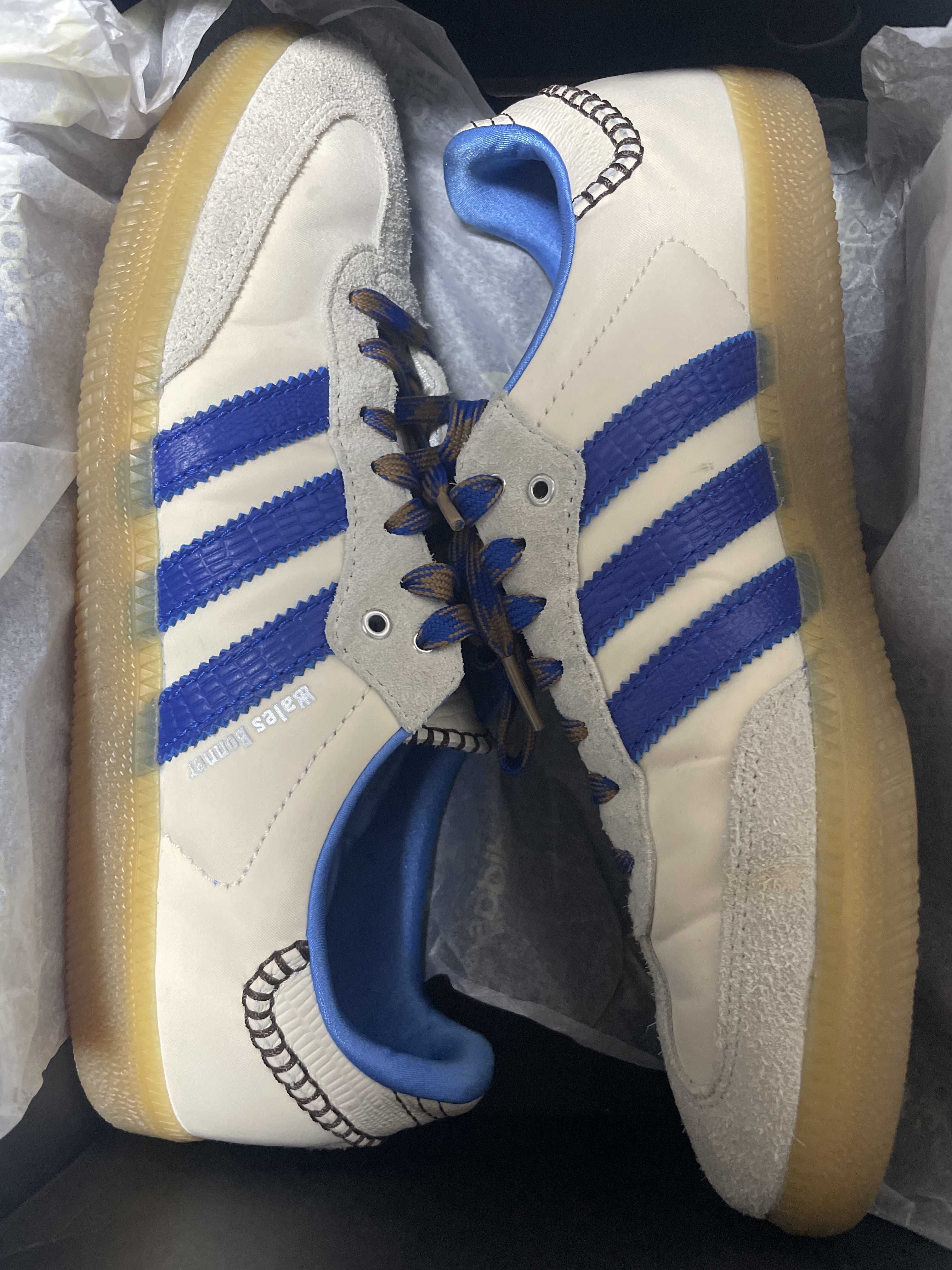 Wales Bonner × adidas Nylon Samba "Wonder Clay/Team Royal Blue/Wonder White"